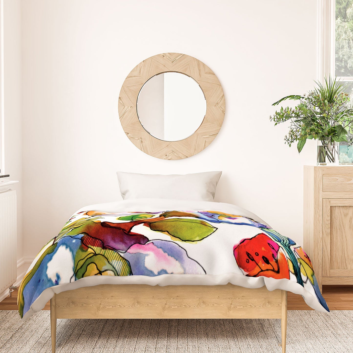 CayenaBlanca Blossom Pastel Duvet Cover