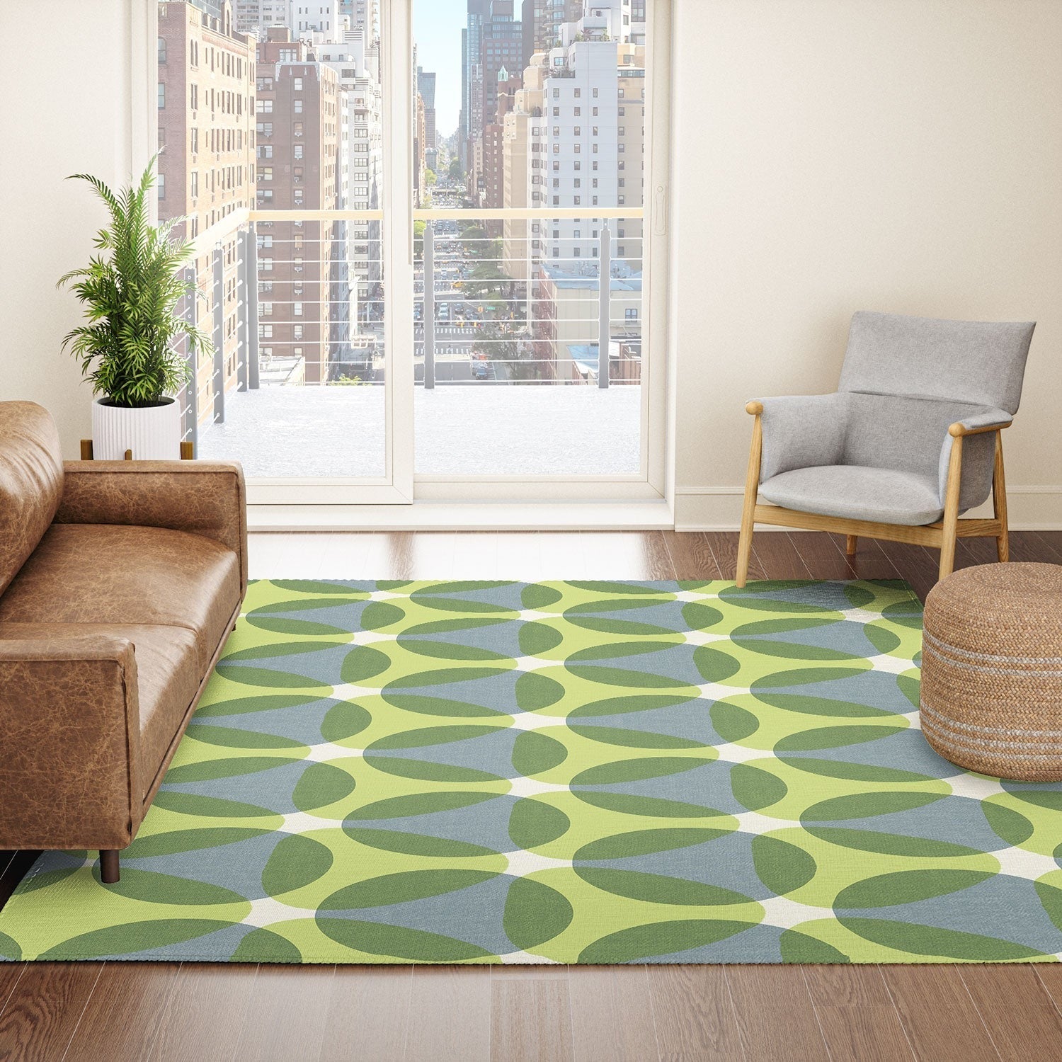 Marta Barragan Camarasa Stylish Retro Circle Area Rug