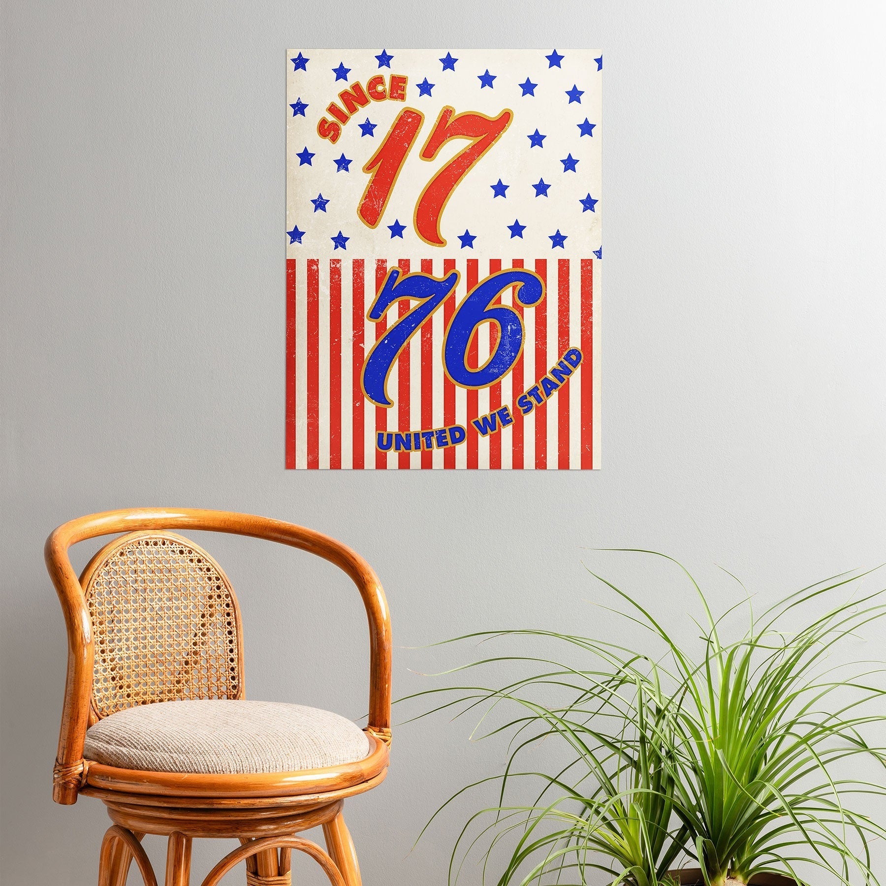 DENY Designs 1776 Stars Poster