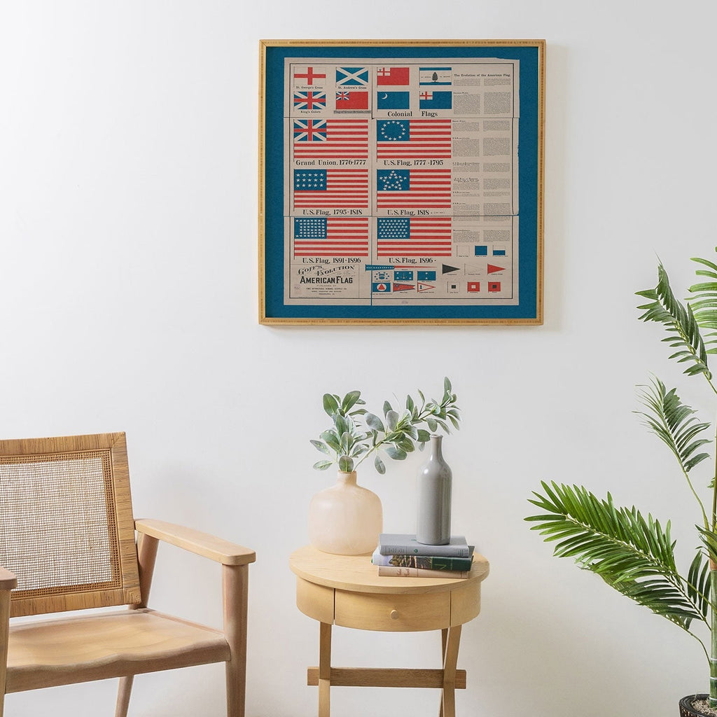 DENY Designs Goff s Evolution of the American Flag Framed Wall Art