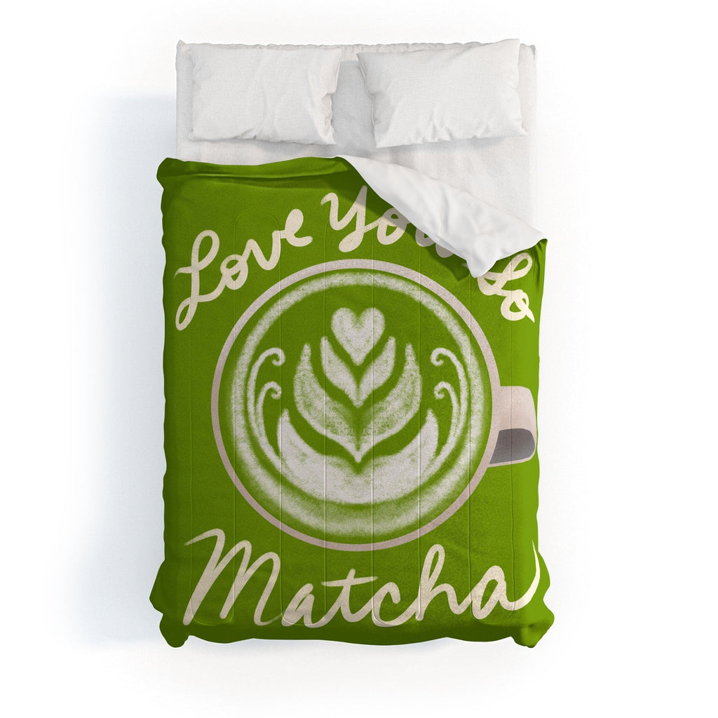 Design by Spark Love You So Matcha Comforter