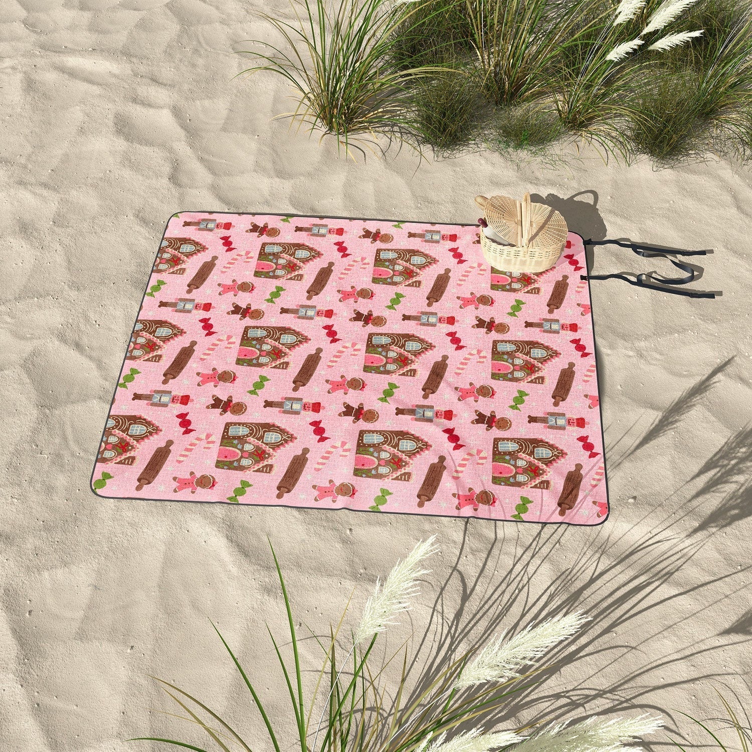 carriecantwell Sweet Christmas Holidays Picnic Blanket