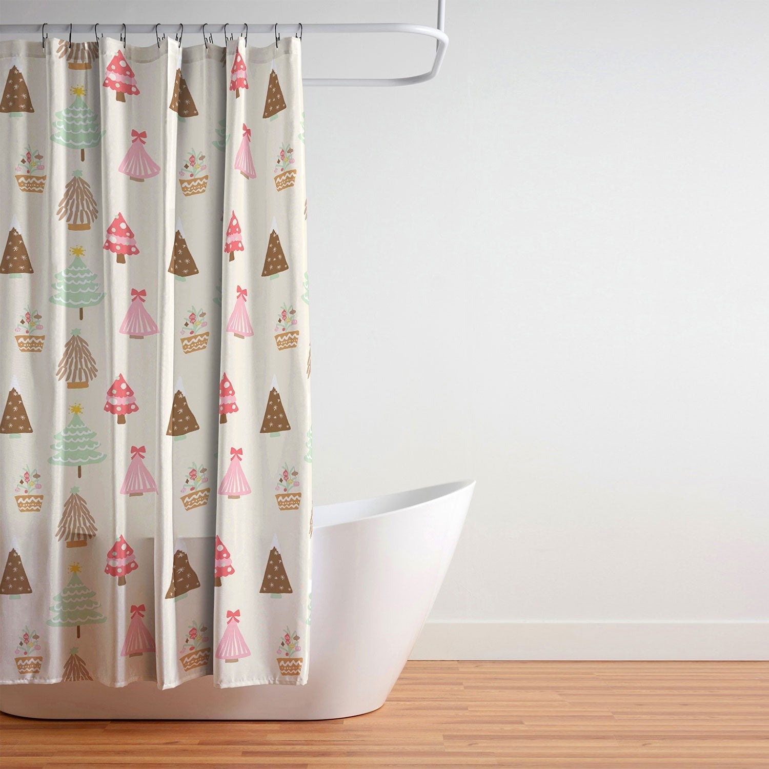 Design by Spark Christmas Tree Delight Shower Curtain
