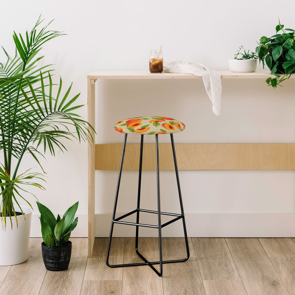 Jessica Molina Peach Pattern Bar Stool