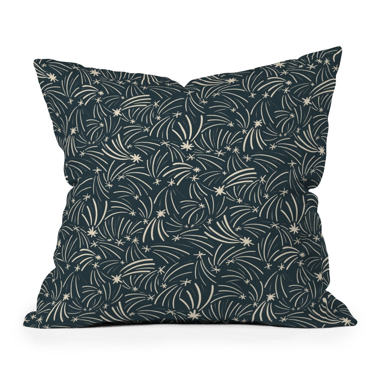 Little Om Pattern Shooting Stars blue Throw Pillow