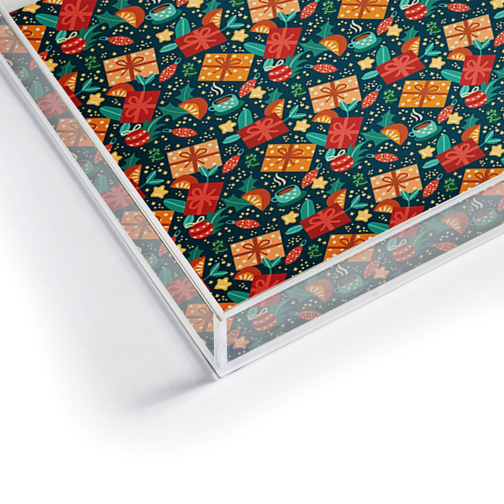 Valeria Frustaci Christmas pattern Acrylic Tray