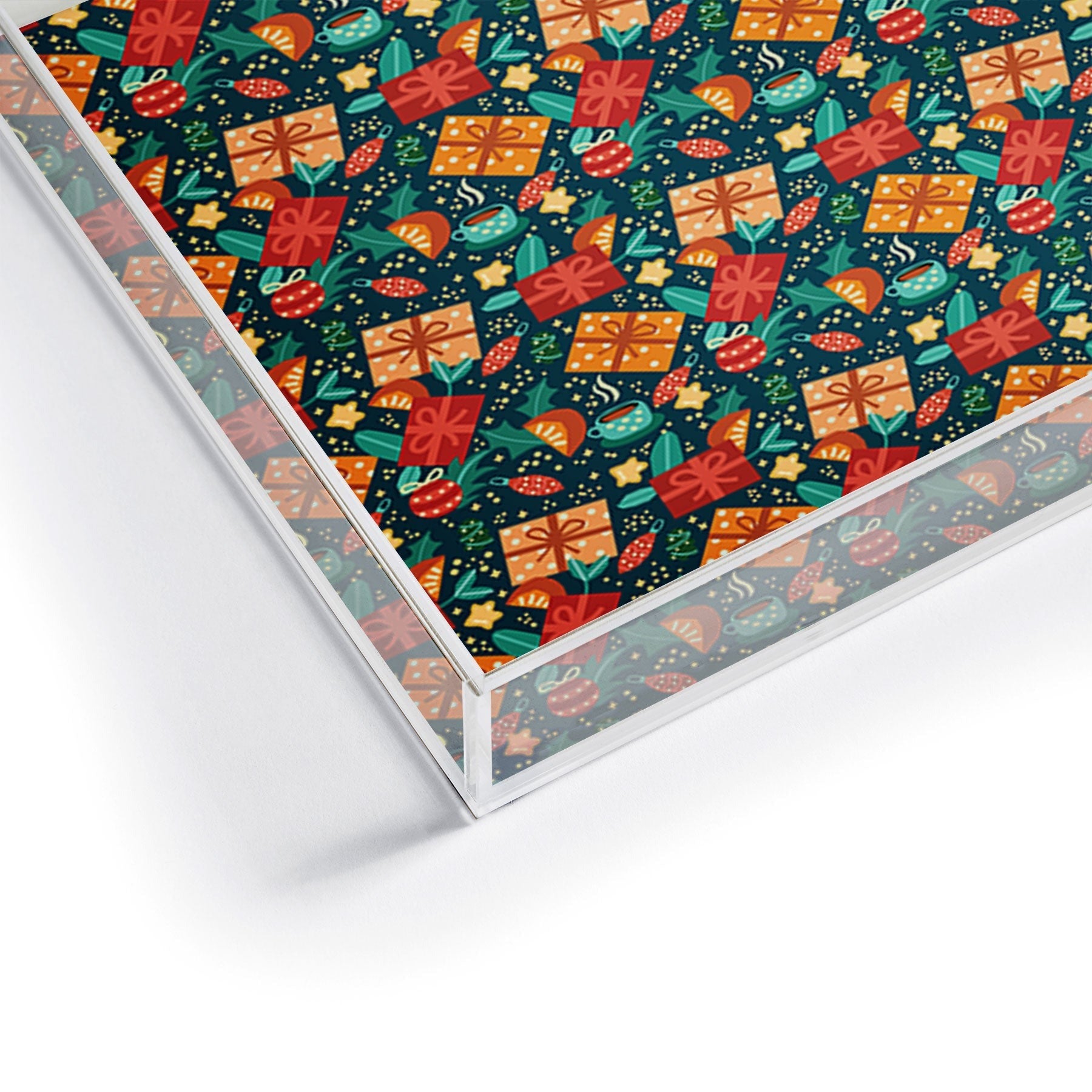 Valeria Frustaci Christmas pattern Acrylic Tray