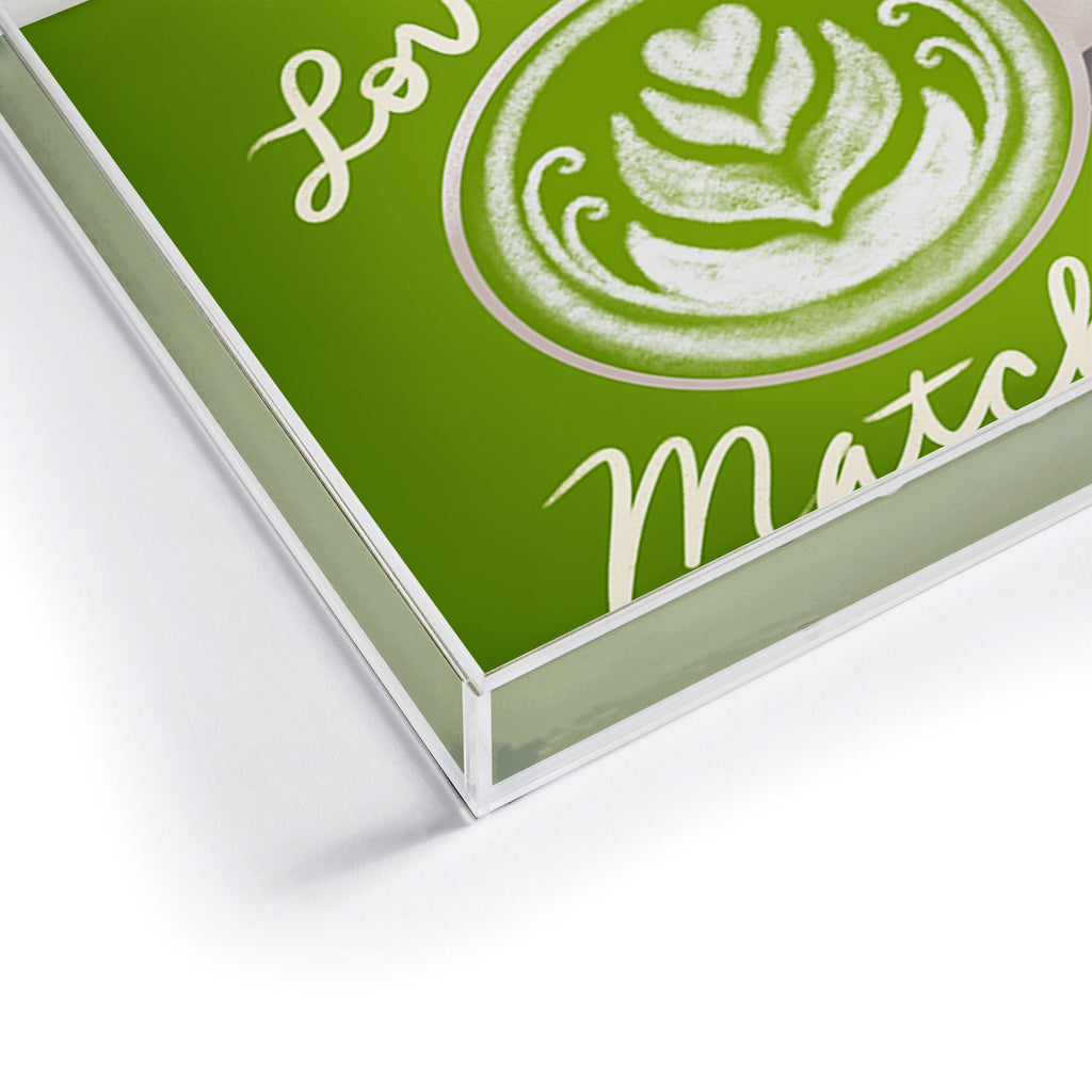 Design by Spark Love You So Matcha Acrylic Tray