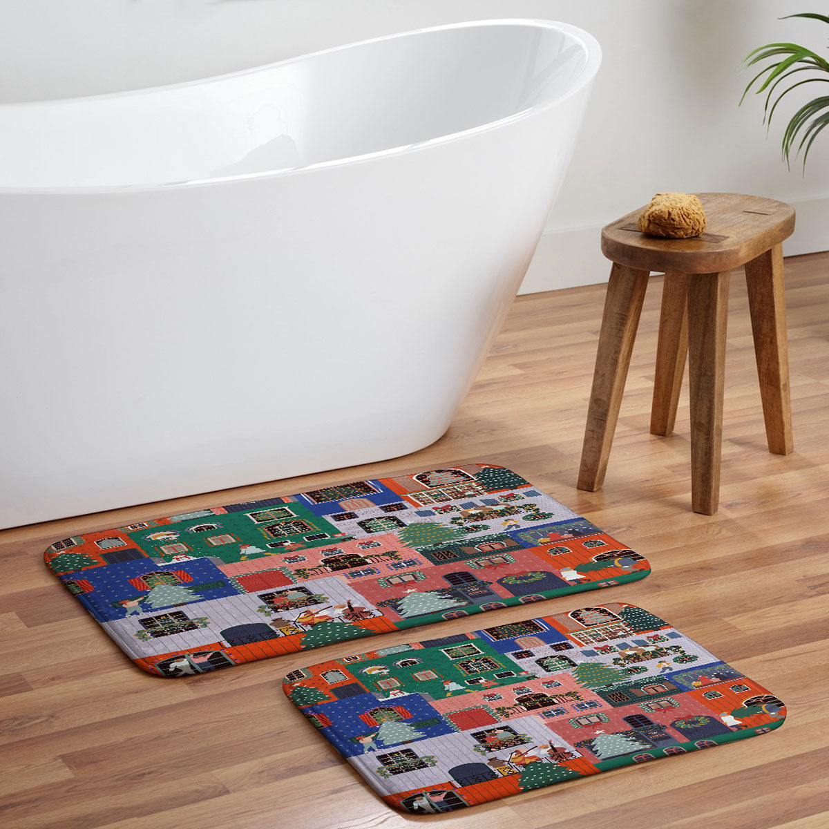 Ceyda Alasar We are ONE Merry Everything Memory Foam Bath Mat