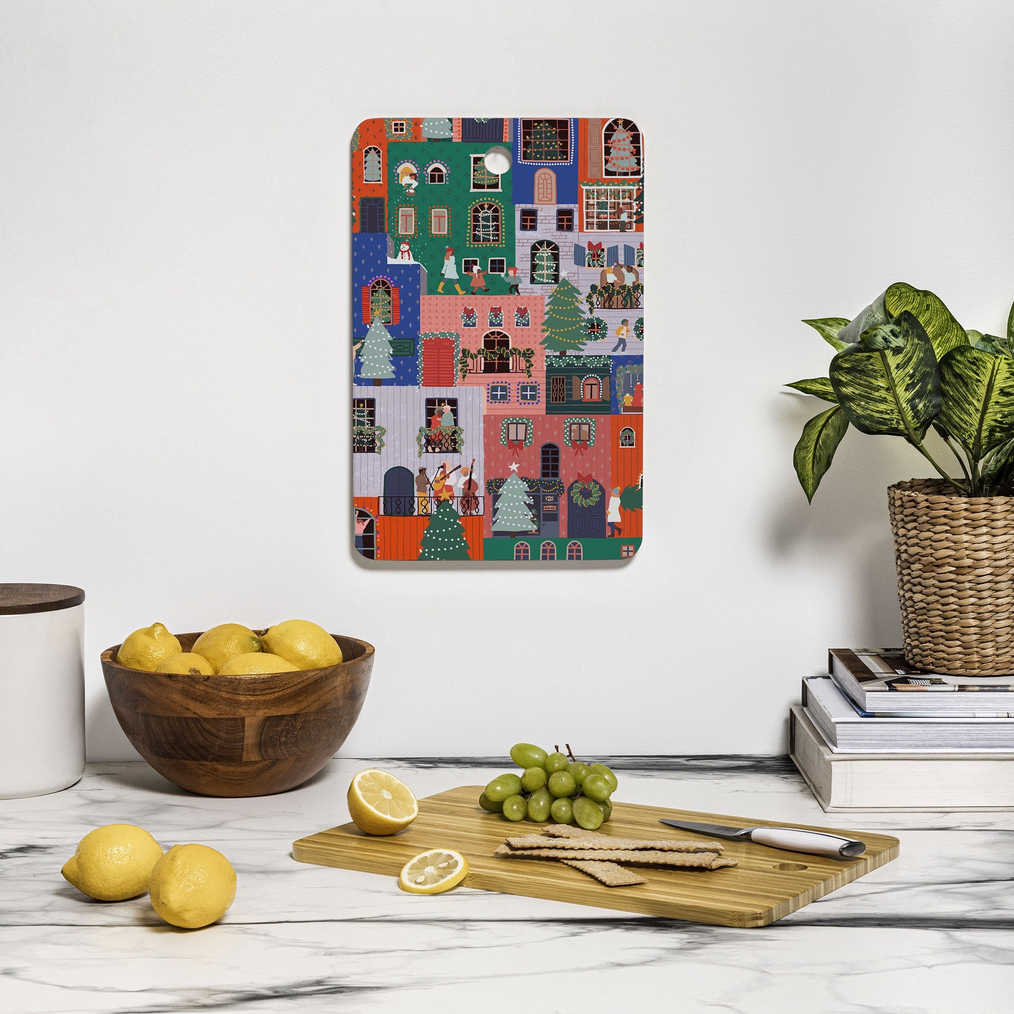 Ceyda Alasar We are ONE Merry Everything Cutting Board Rectangle
