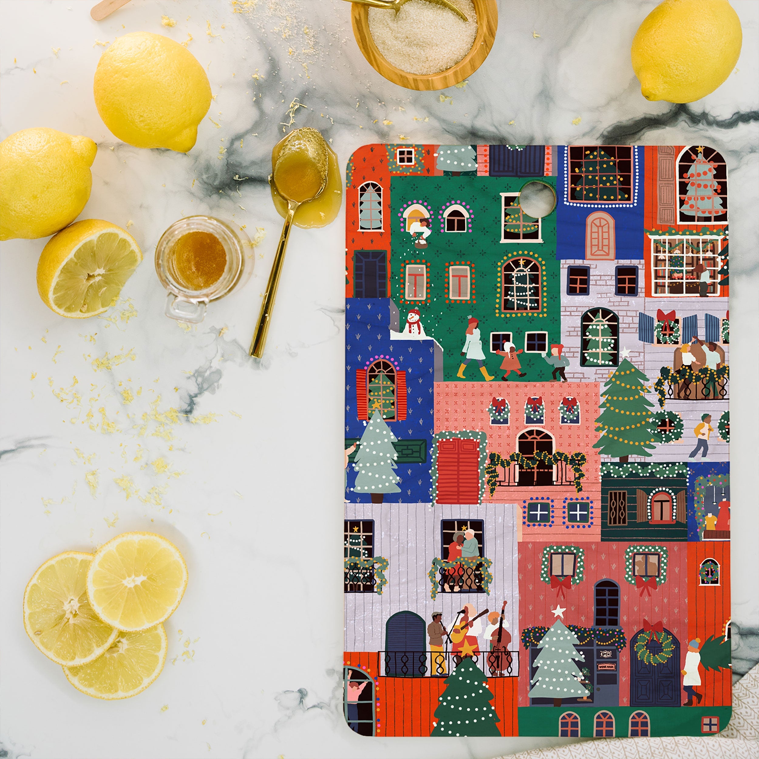 Ceyda Alasar We are ONE Merry Everything Cutting Board Rectangle