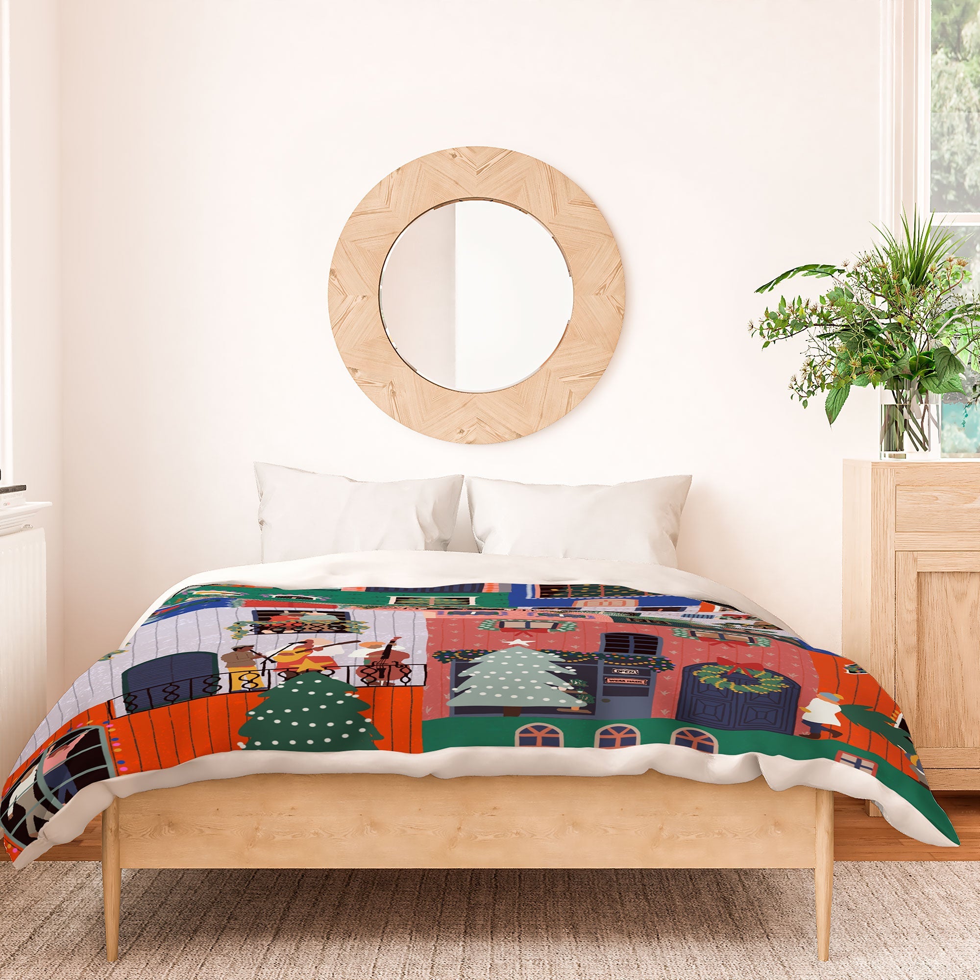 Ceyda Alasar We are ONE Merry Everything Duvet Cover