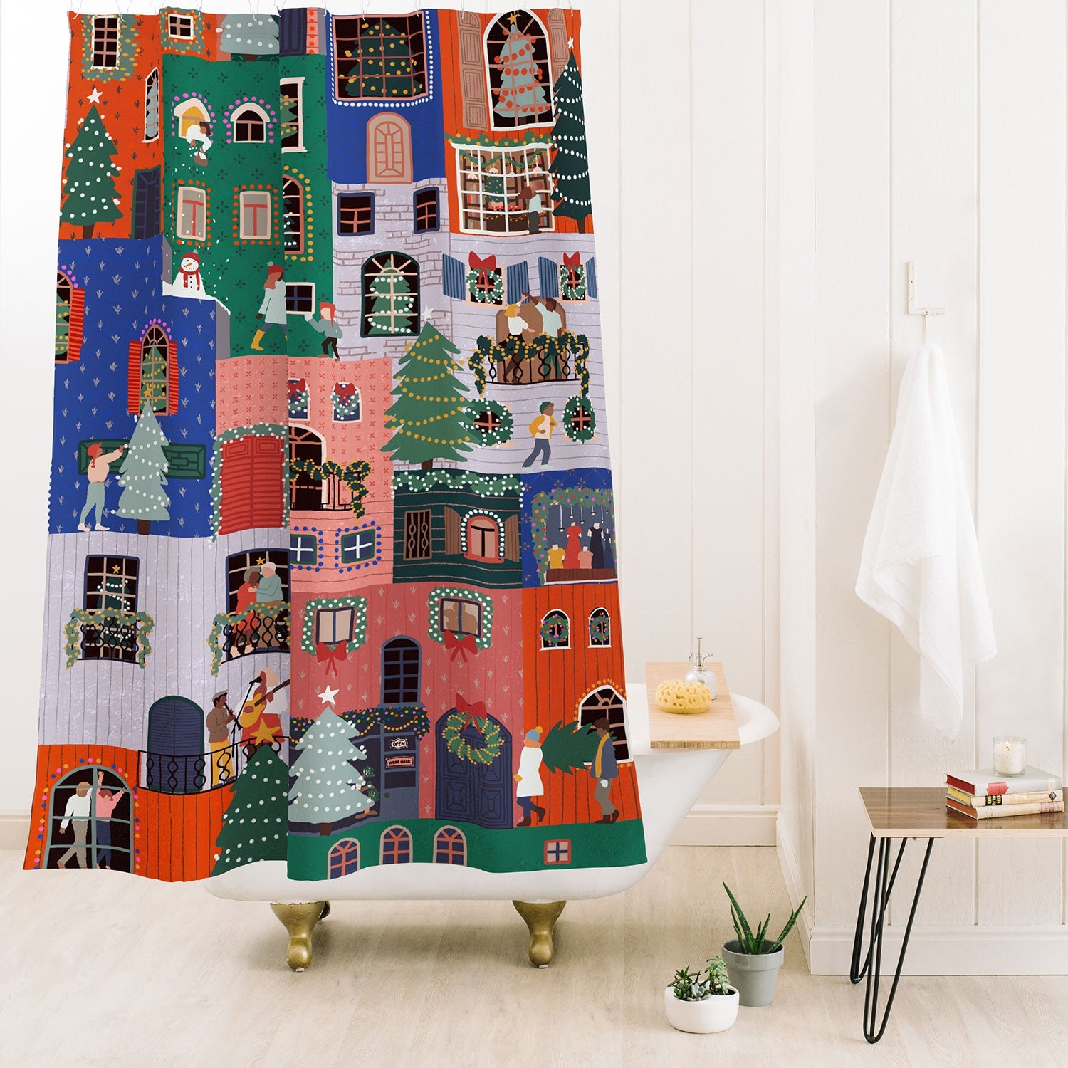 Ceyda Alasar We are ONE Merry Everything Shower Curtain