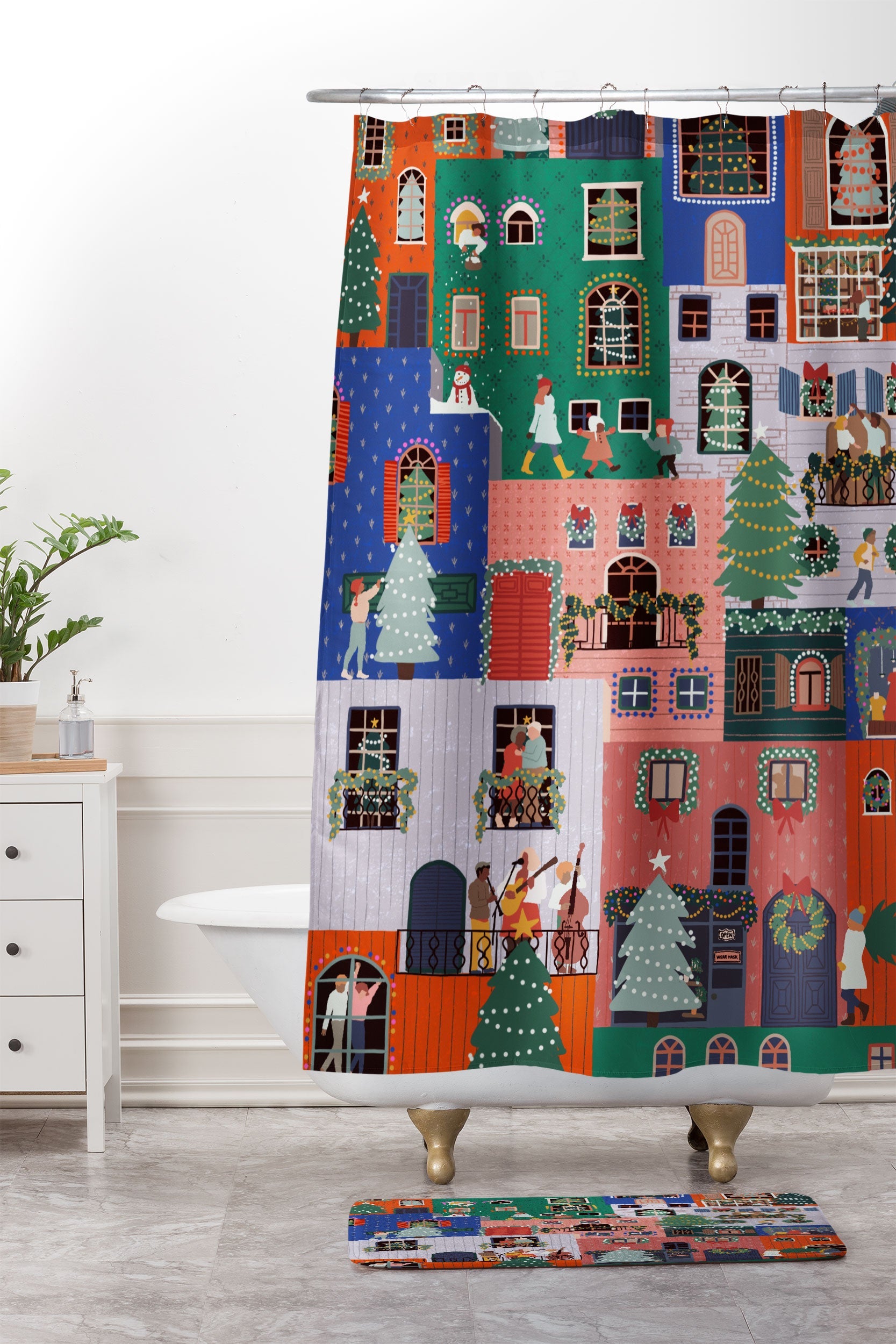 Ceyda Alasar We are ONE Merry Everything Memory Foam Bath Mat