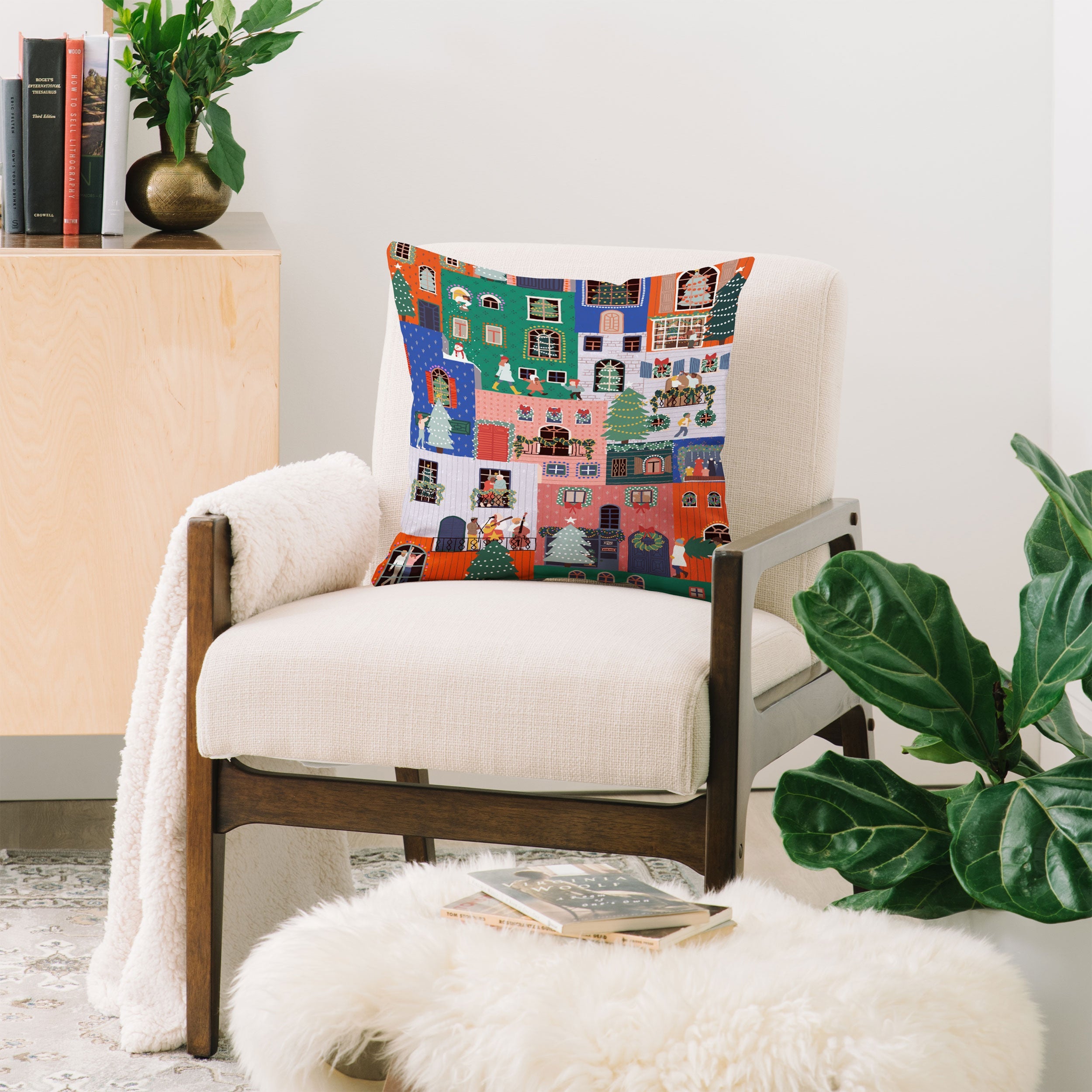 Ceyda Alasar We are ONE Merry Everything Throw Pillow