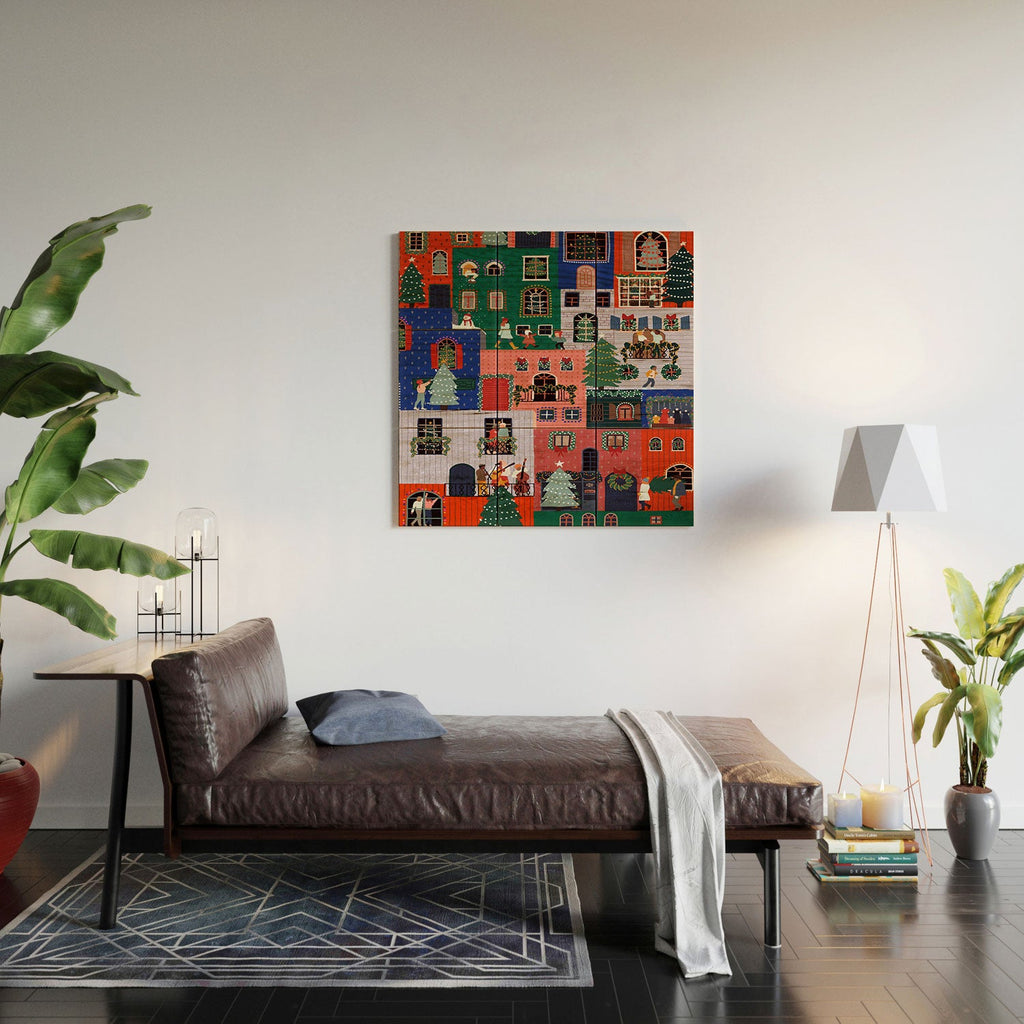 Ceyda Alasar We are ONE Merry Everything Wood Wall Mural