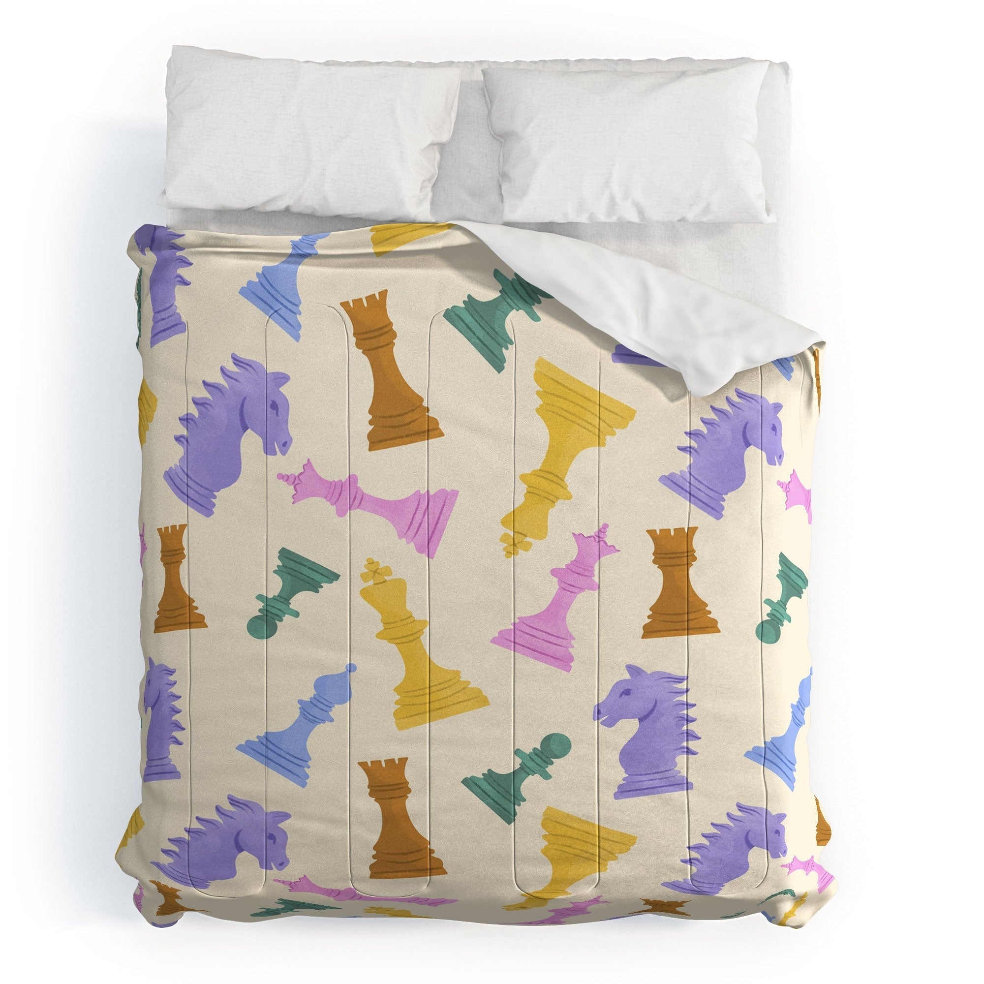 Design by Spark Chess Game Pieces Comforter