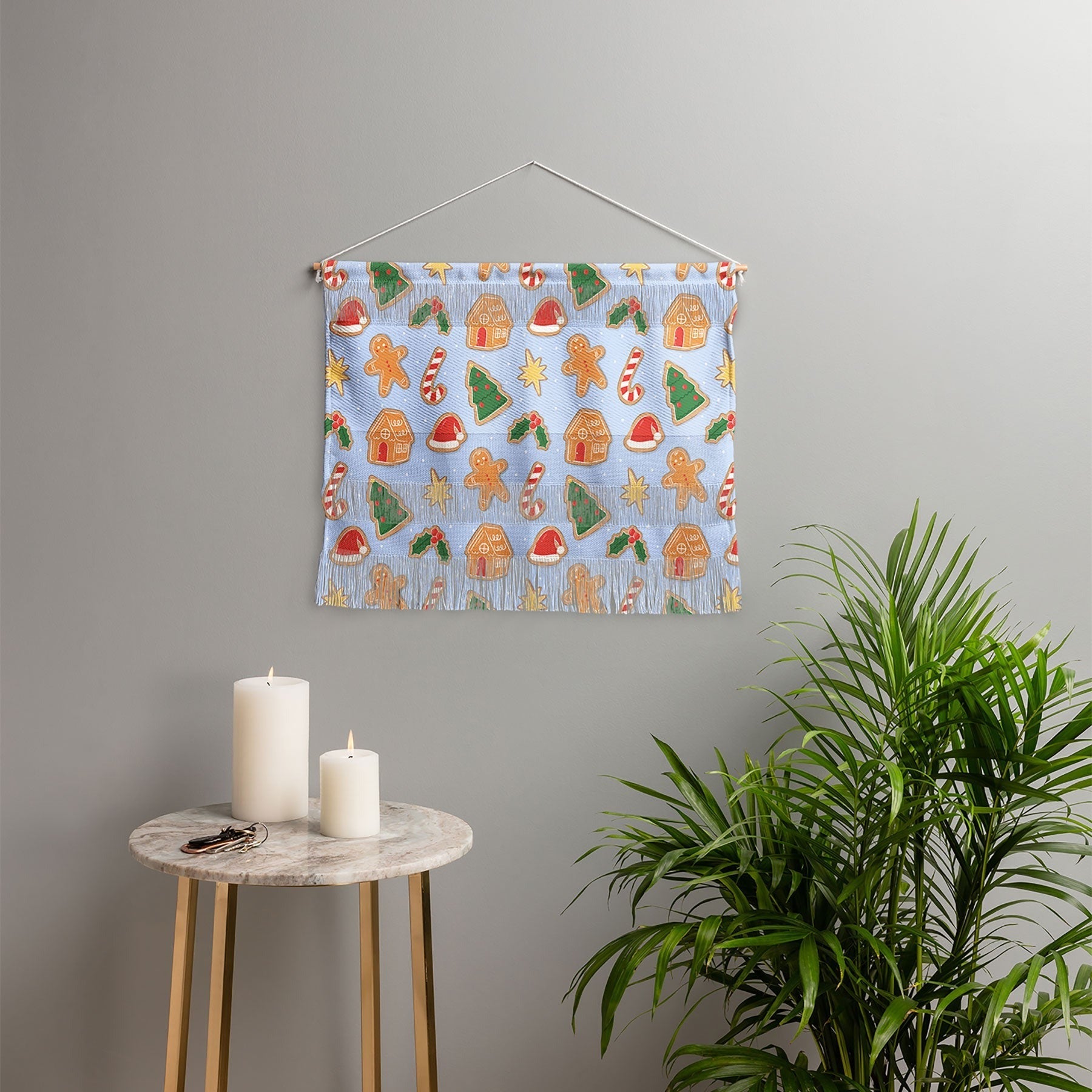 Love_Ryming Christmas Cookies Wall Hanging Landscape