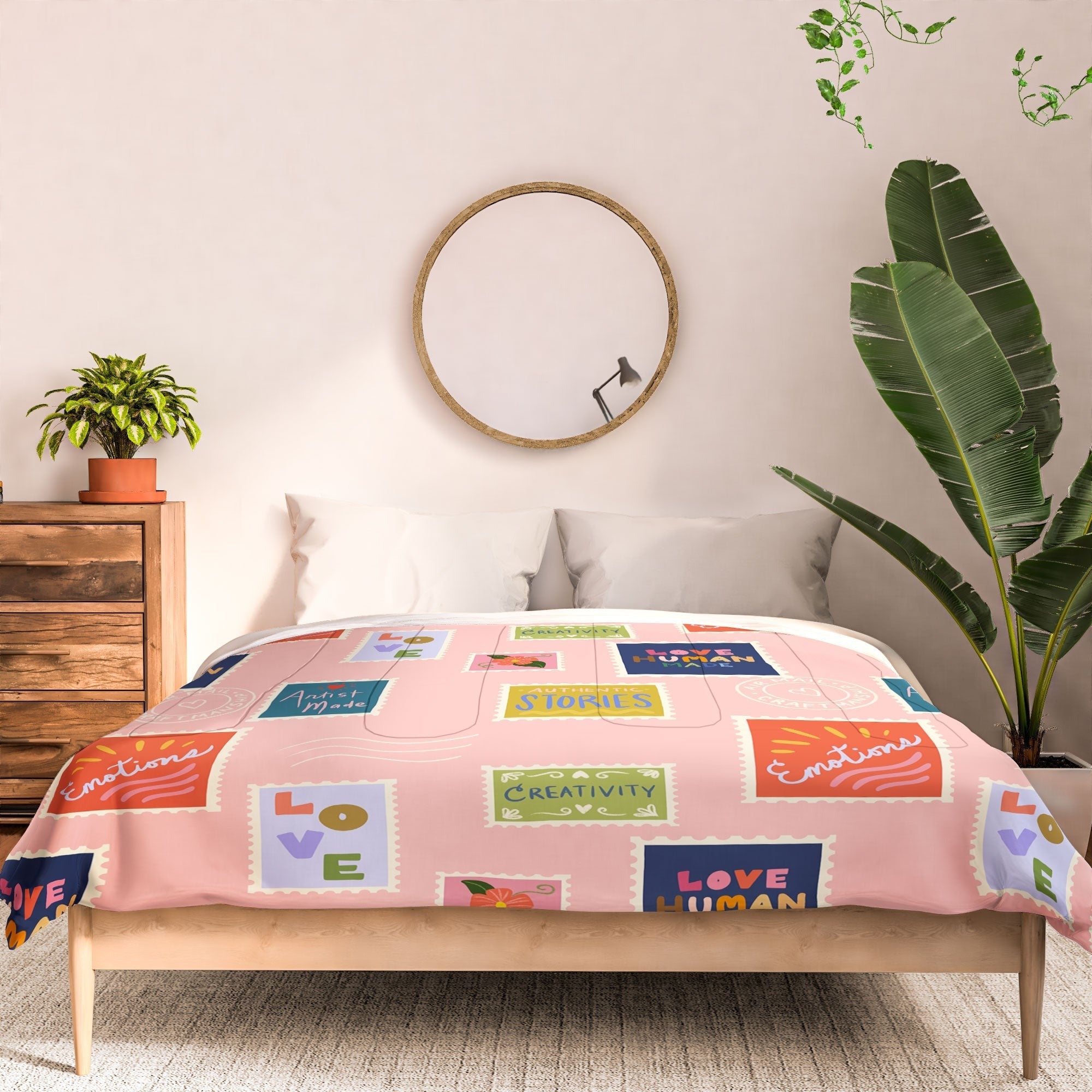 Design by Spark Love Human Made Stamps Comforter