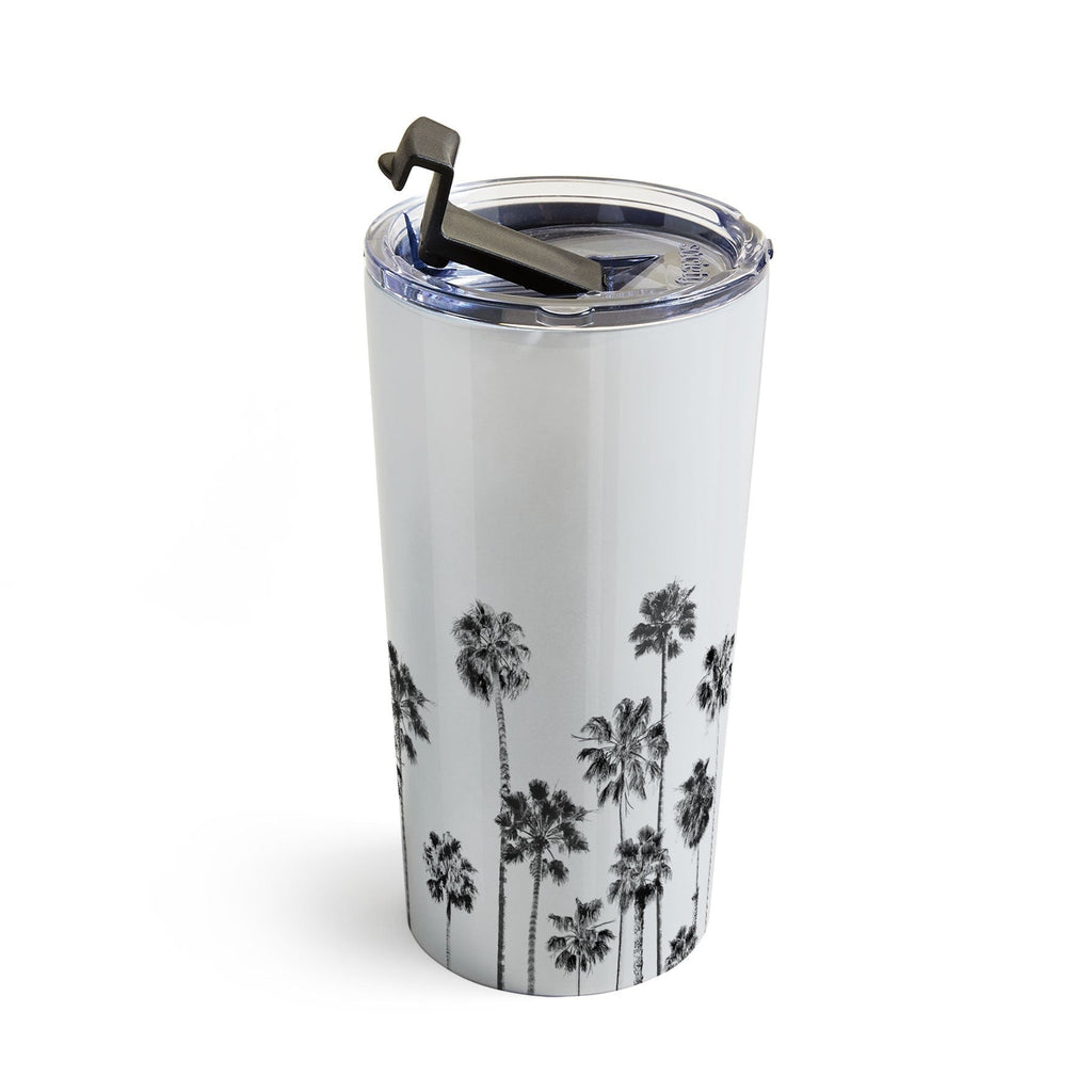 Gal Design Black And White Palms Travel Mug