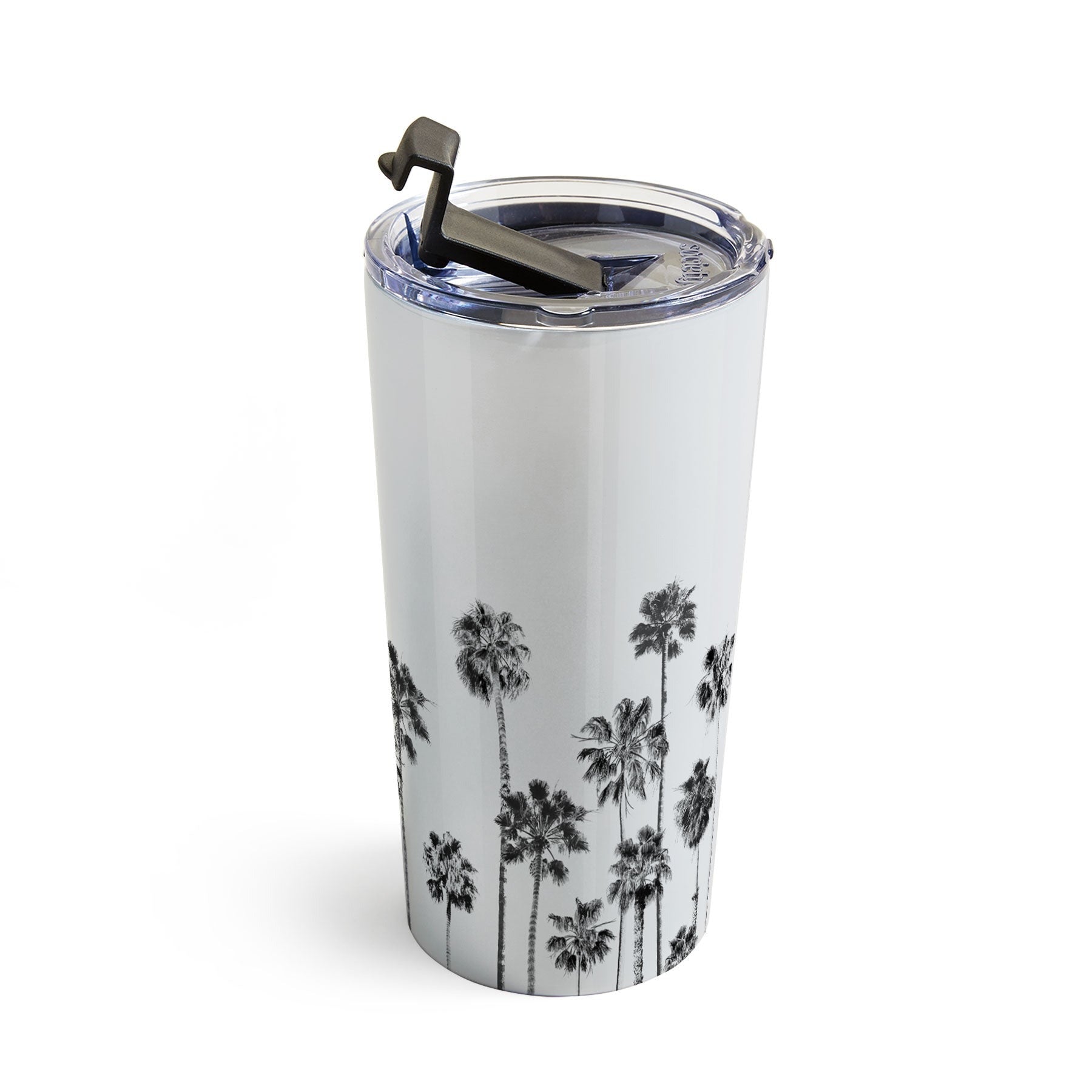 Gal Design Black And White Palms Travel Mug