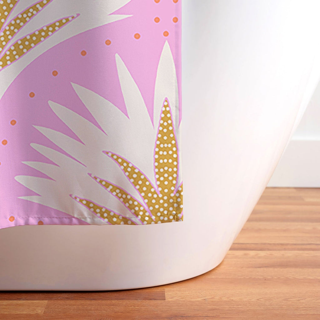 Jennifer Labre Pink Palmetto Shower Curtain