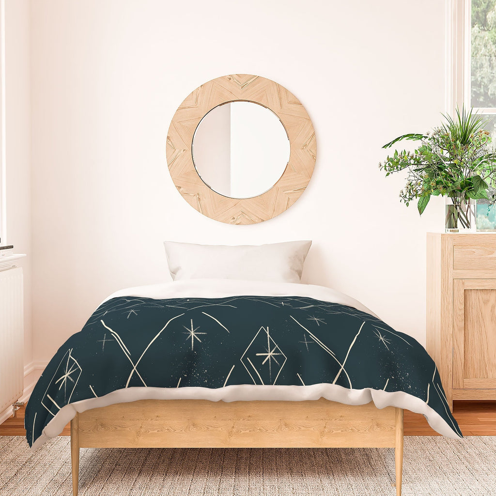 Little Om Starry Web navy Duvet Cover