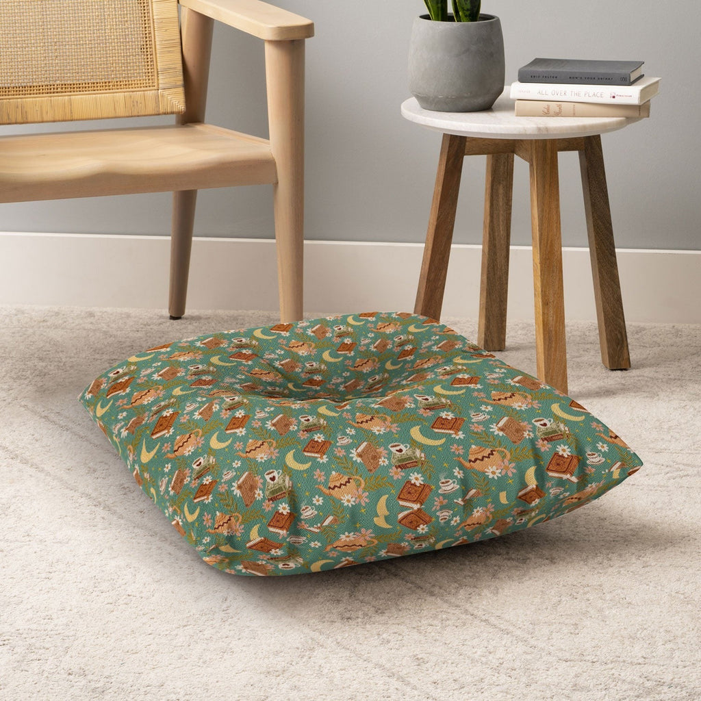 Avenie Moonlit Reading Nook I Floor Pillow Square