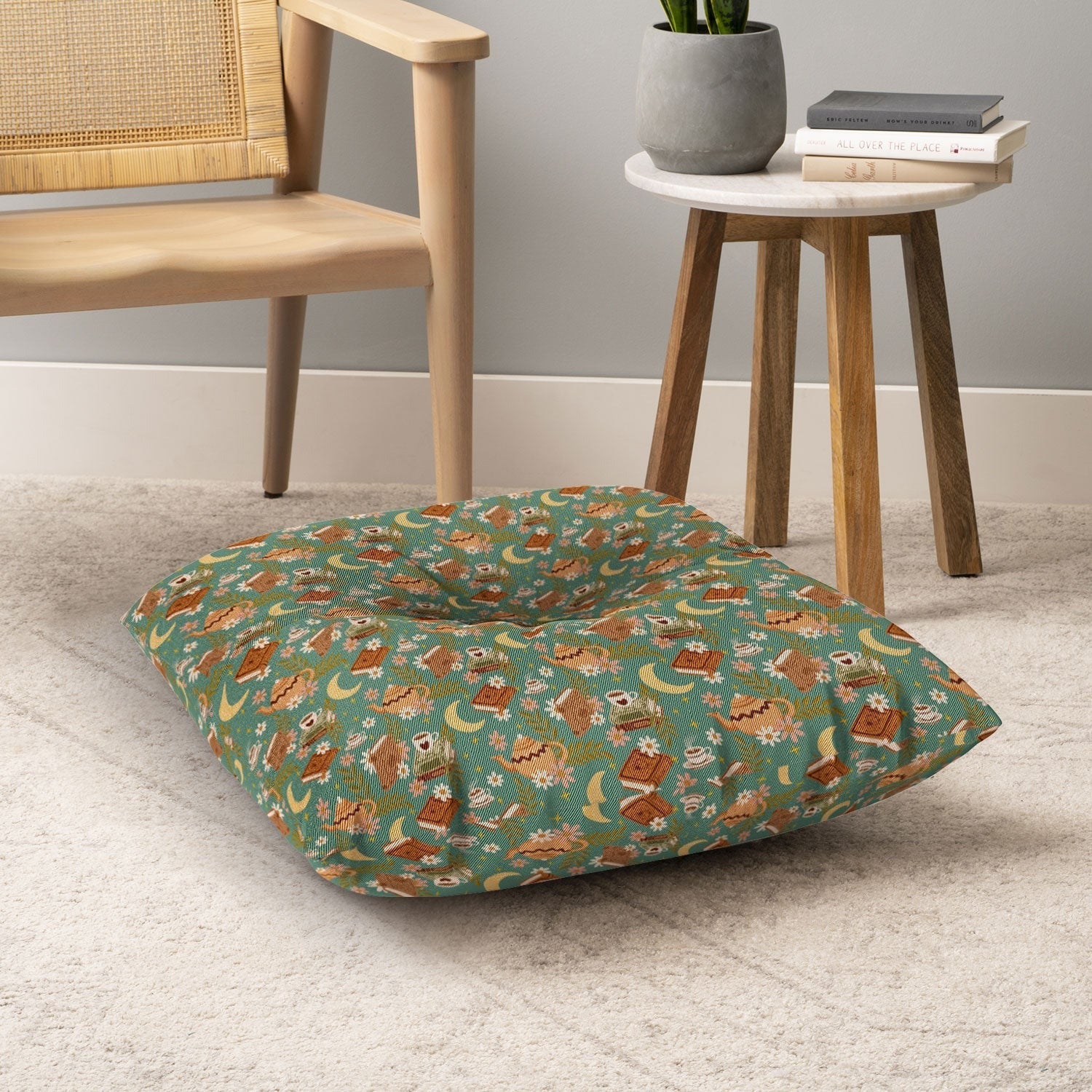 Avenie Moonlit Reading Nook I Floor Pillow Square