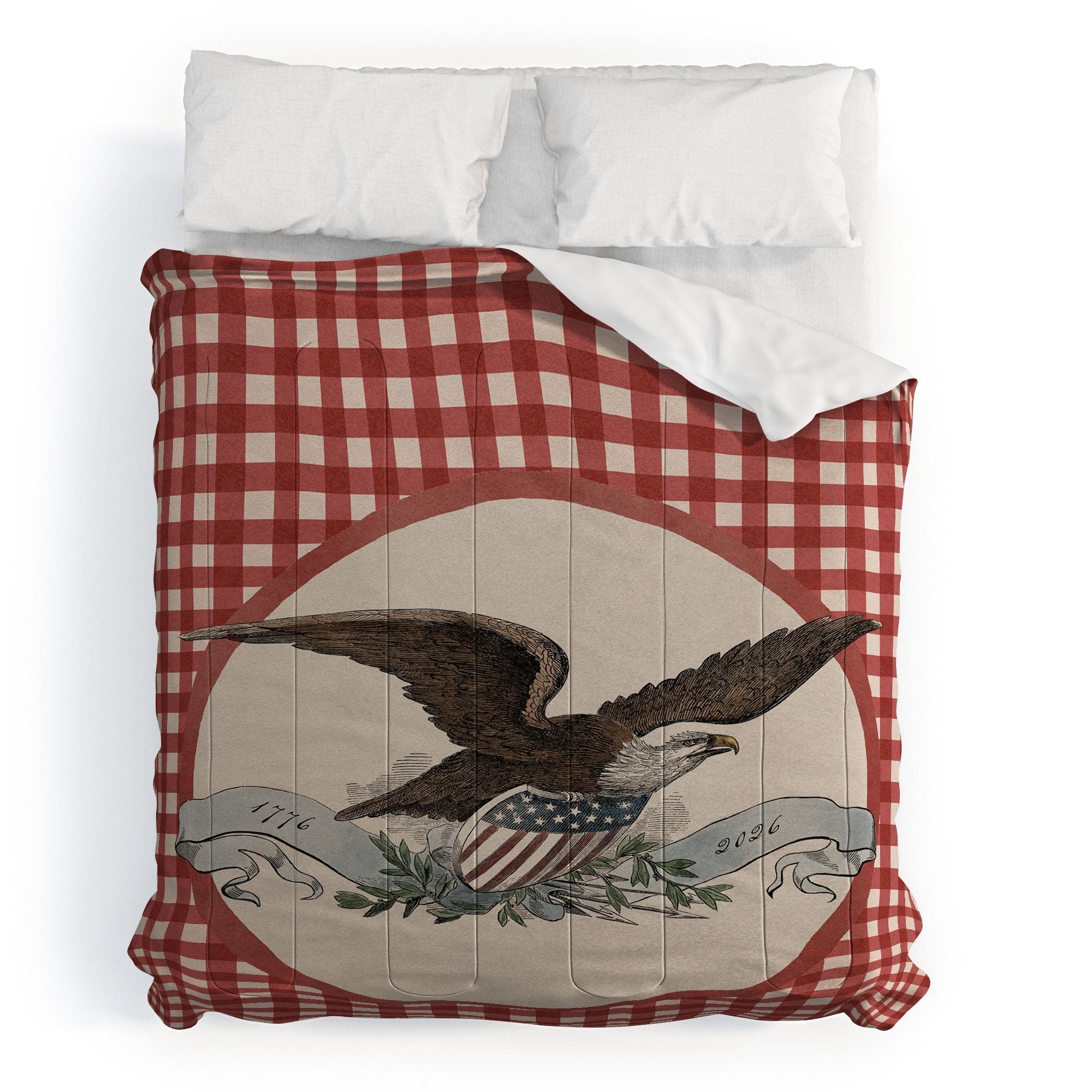 DENY Designs Gingham Eagle Comforter