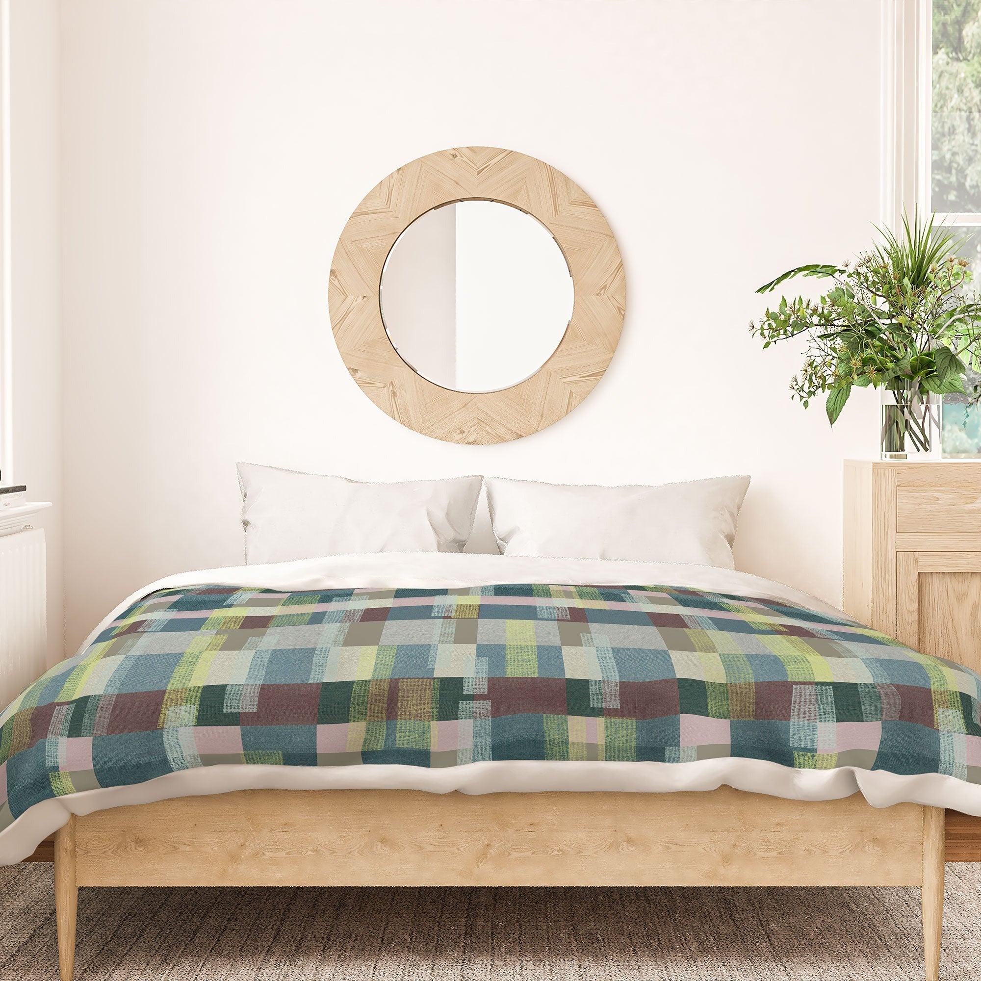 Marta Barragan Camarasa Dynamic Linear Blocks Duvet Cover