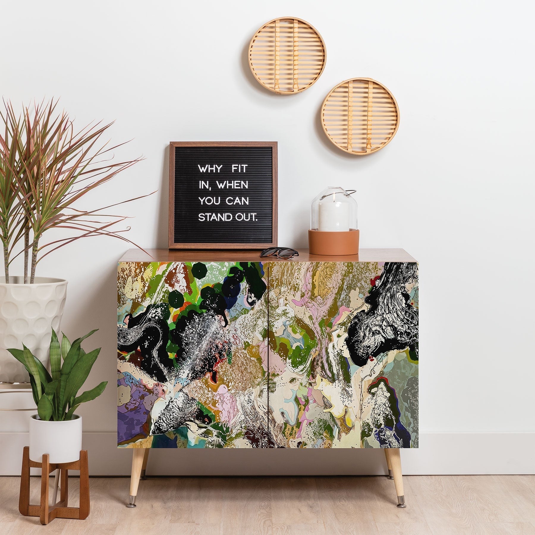 83 Oranges Echoes Beneath the Surface Credenza