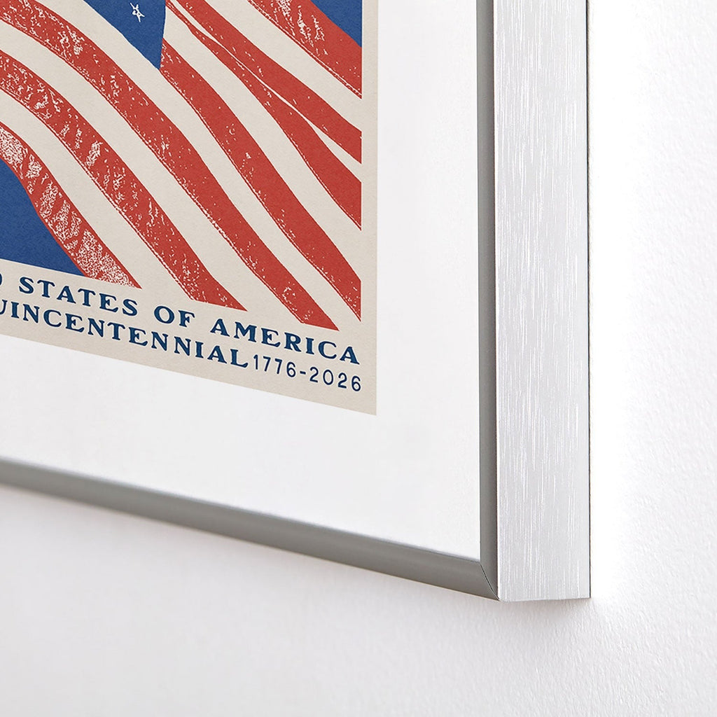 DENY Designs Stars n Stripes Semiquincentennial Metal Framed Art Print