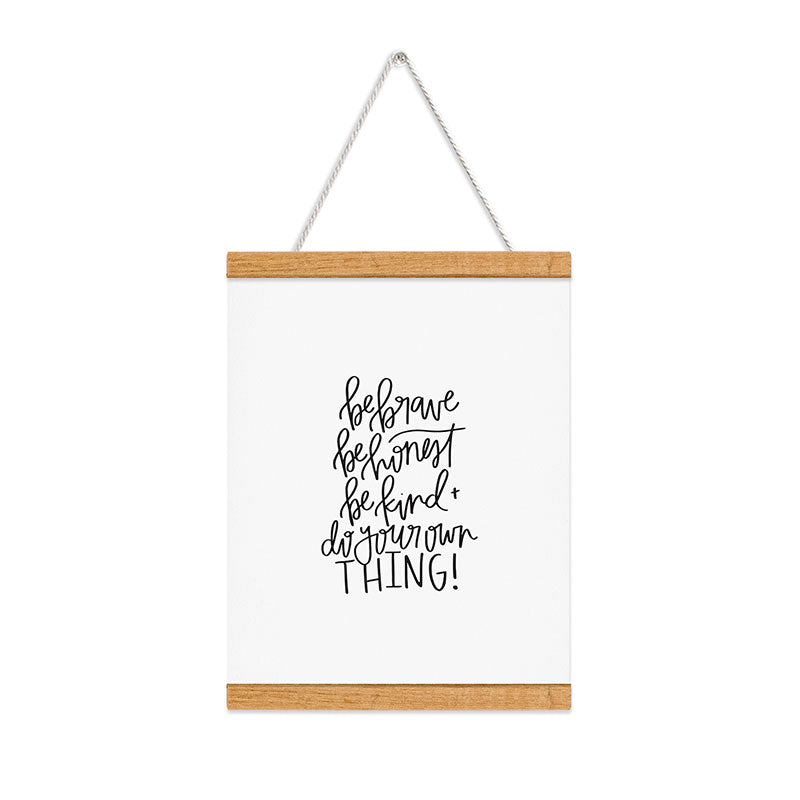 Chelcey Tate Brave Honest Kind Art Print