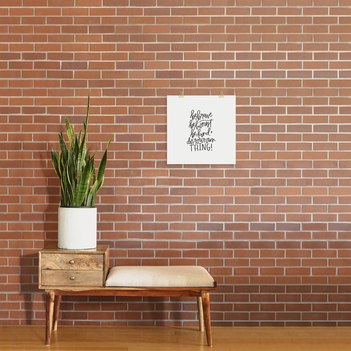 Chelcey Tate Brave Honest Kind Art Print