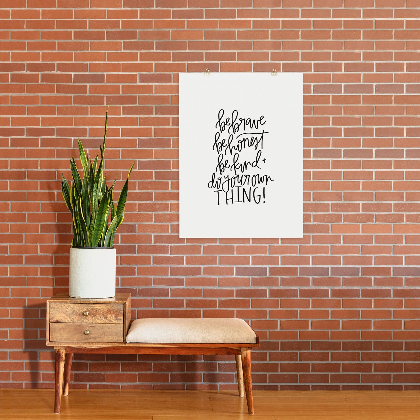 Chelcey Tate Brave Honest Kind Art Print