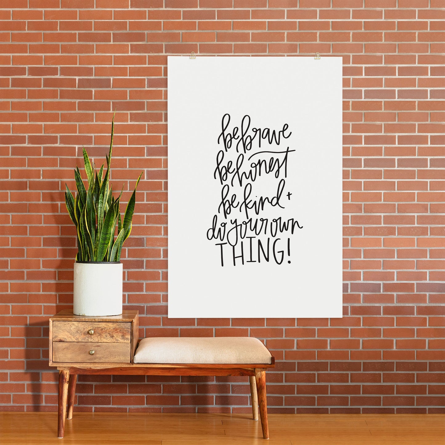 Chelcey Tate Brave Honest Kind Art Print