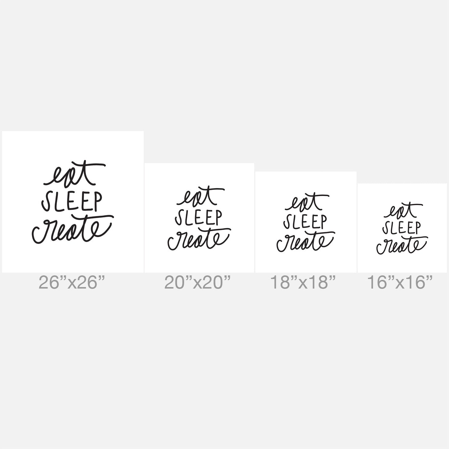 Chelcey Tate Eat Sleep Create Outdoor Throw Pillow