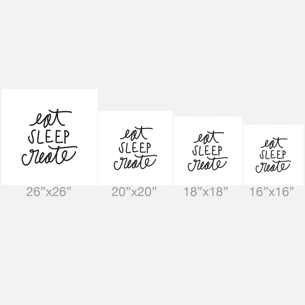 Chelcey Tate Eat Sleep Create Outdoor Throw Pillow