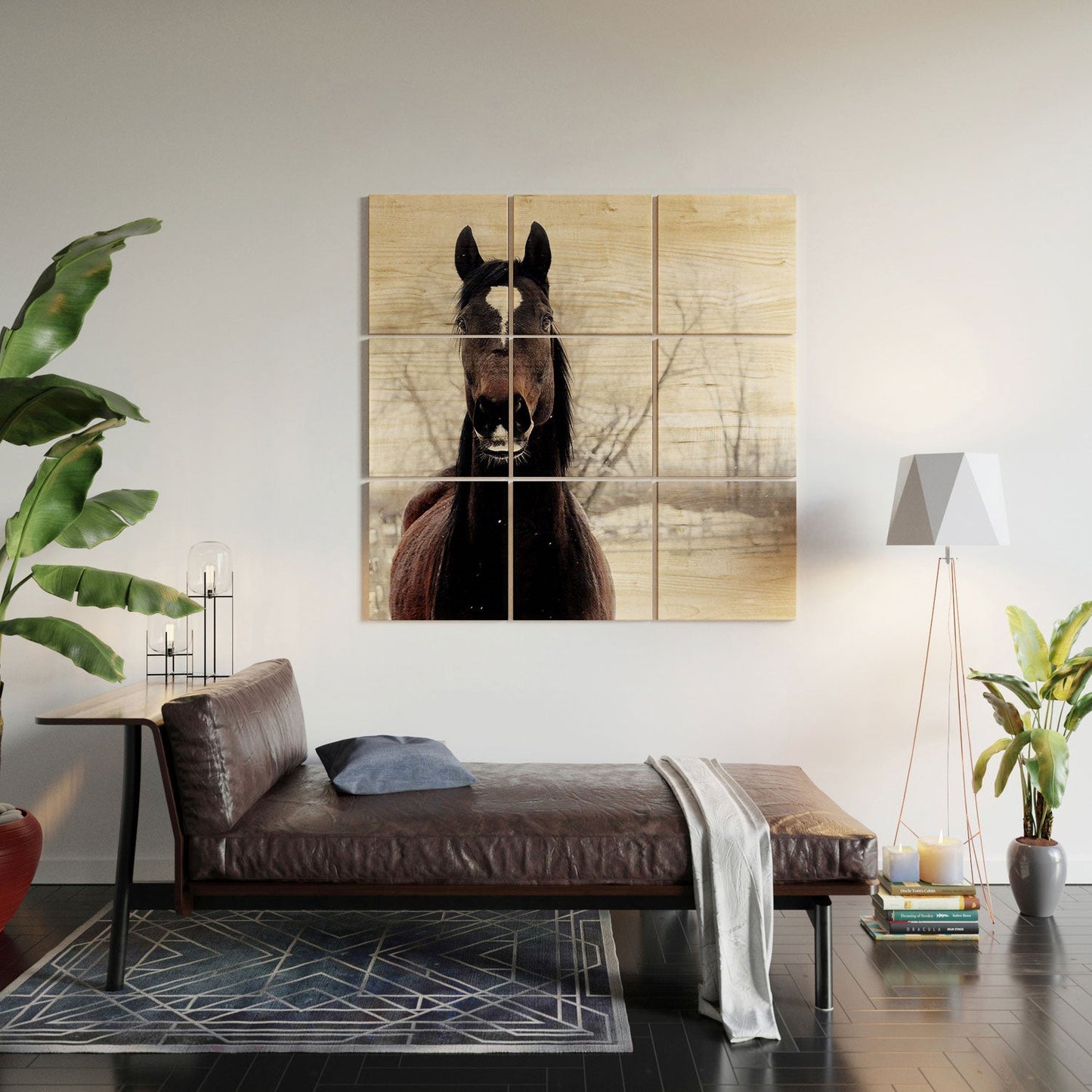 Chelsea Victoria Dark Horse Wood Wall Mural