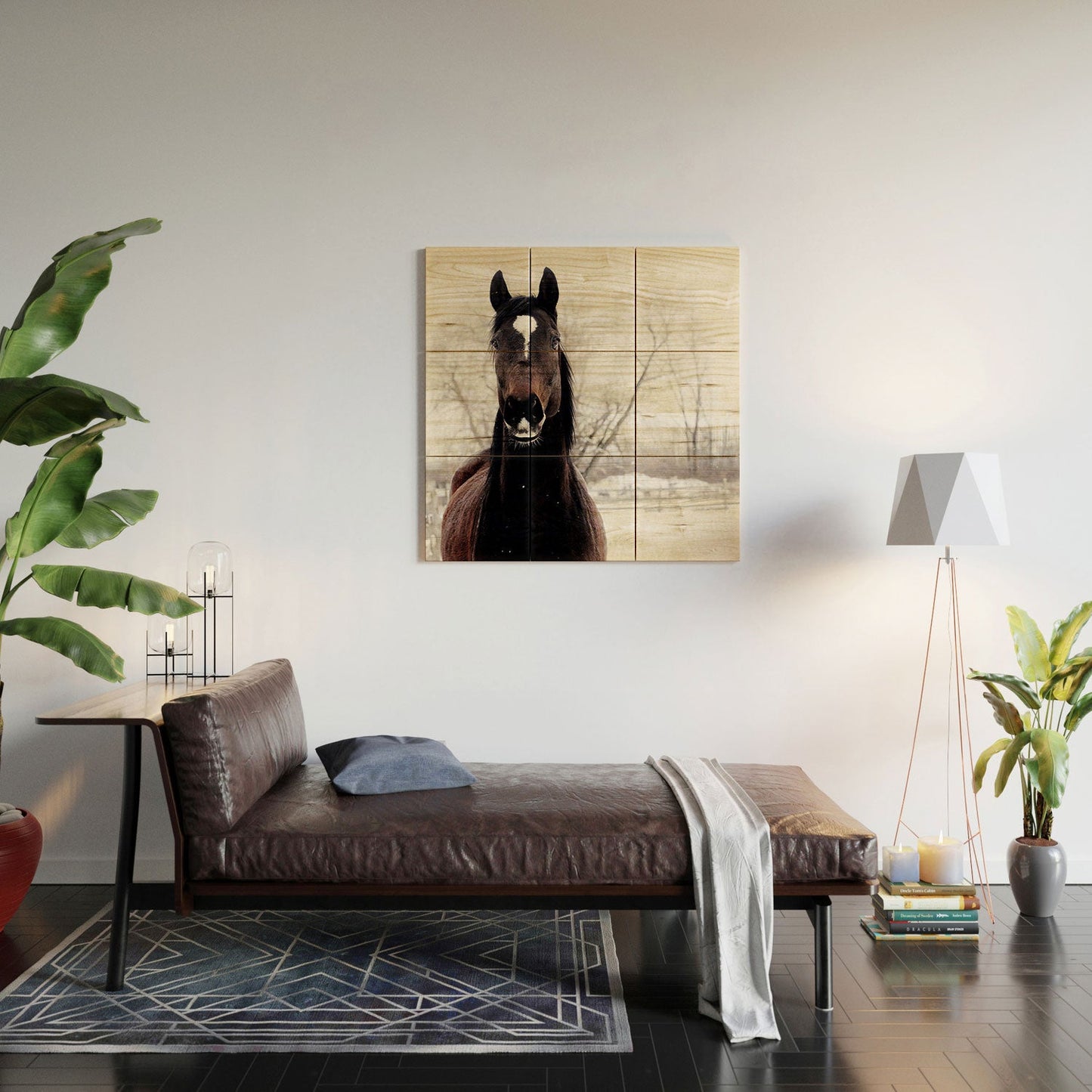 Chelsea Victoria Dark Horse Wood Wall Mural