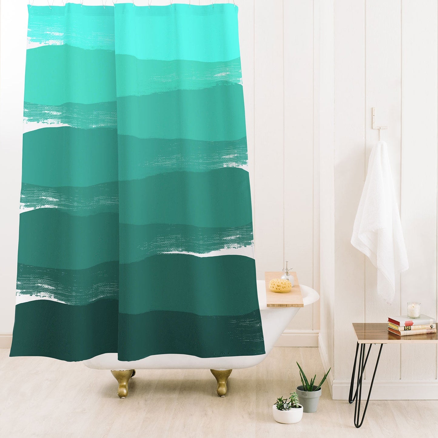 Chelsea Victoria Green Ombre Shower Curtain