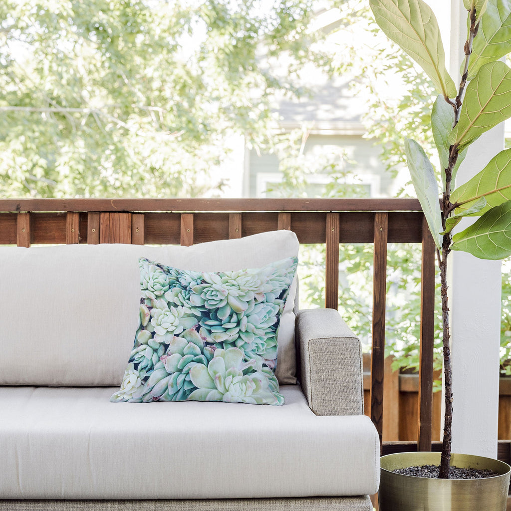 Chelsea Victoria My Desert Blue Outdoor Throw Pillow