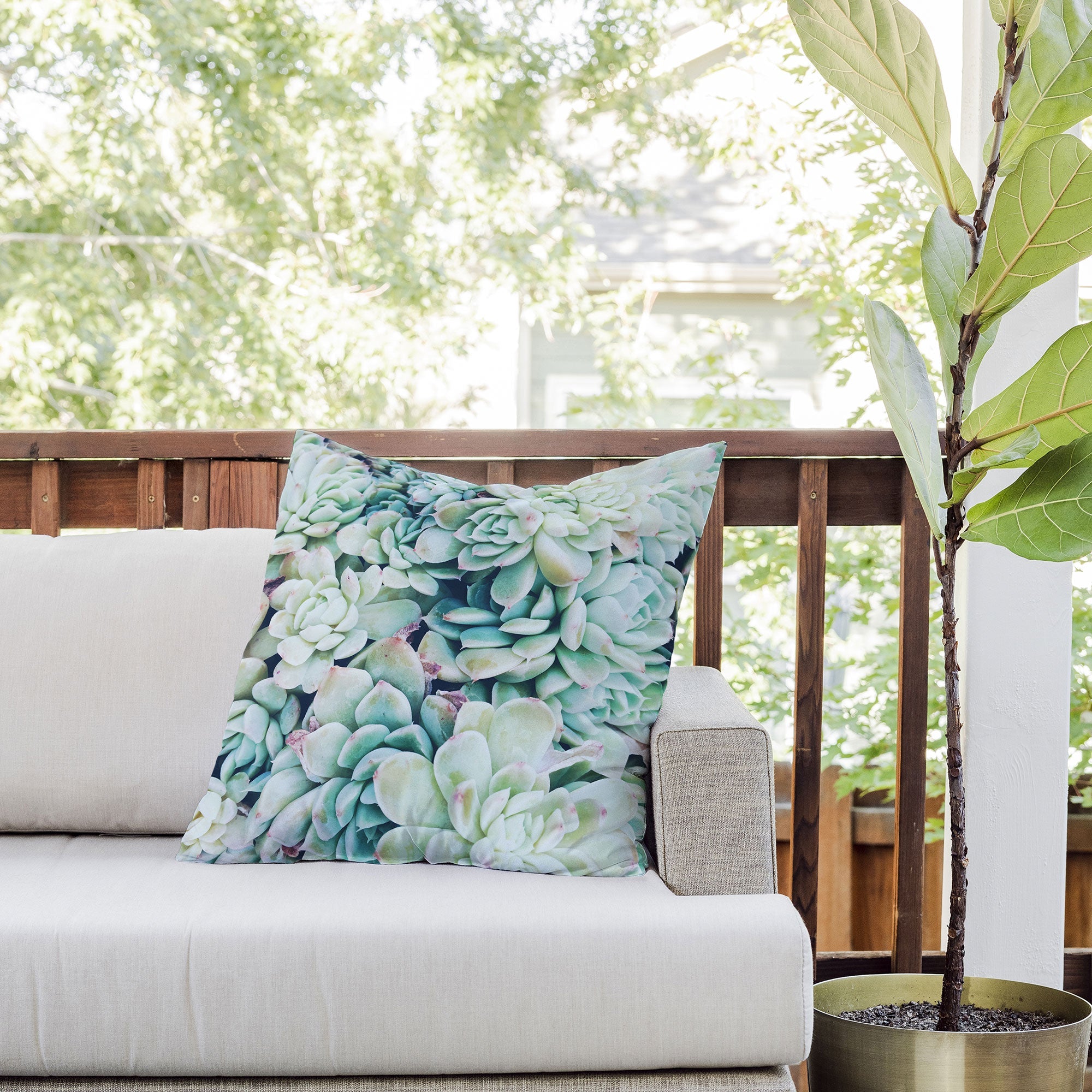 Chelsea Victoria My Desert Blue Outdoor Throw Pillow