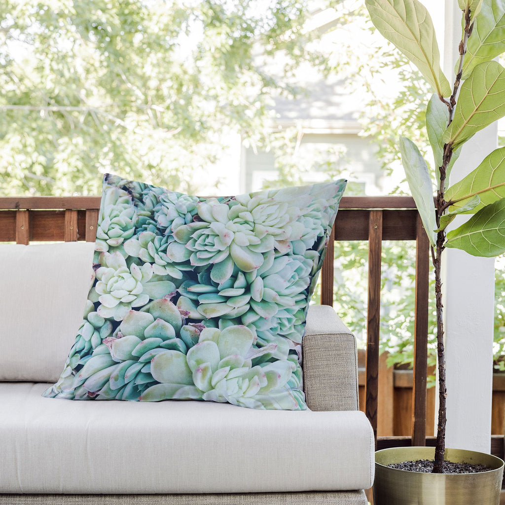 Chelsea Victoria My Desert Blue Outdoor Throw Pillow