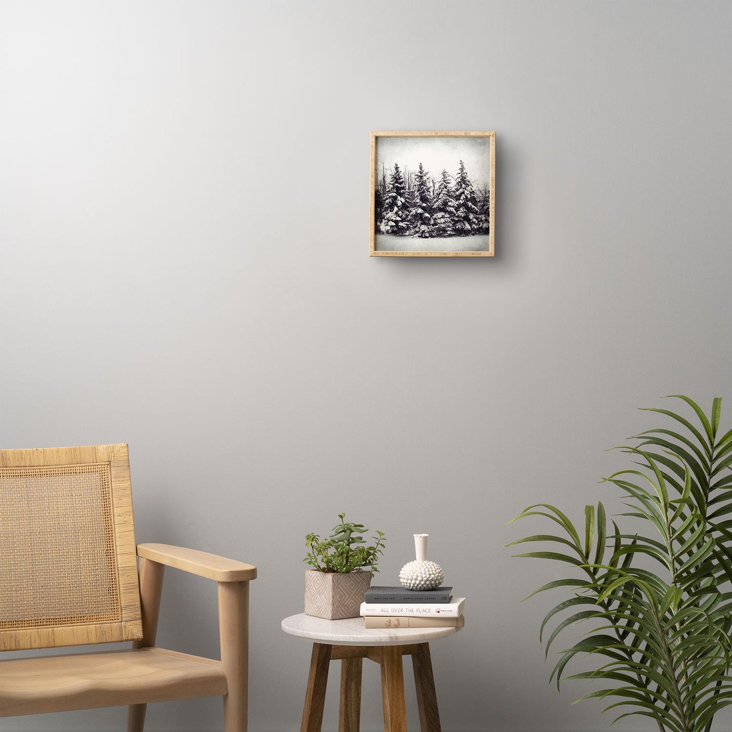 Chelsea Victoria Snow and Pines Framed Wall Art