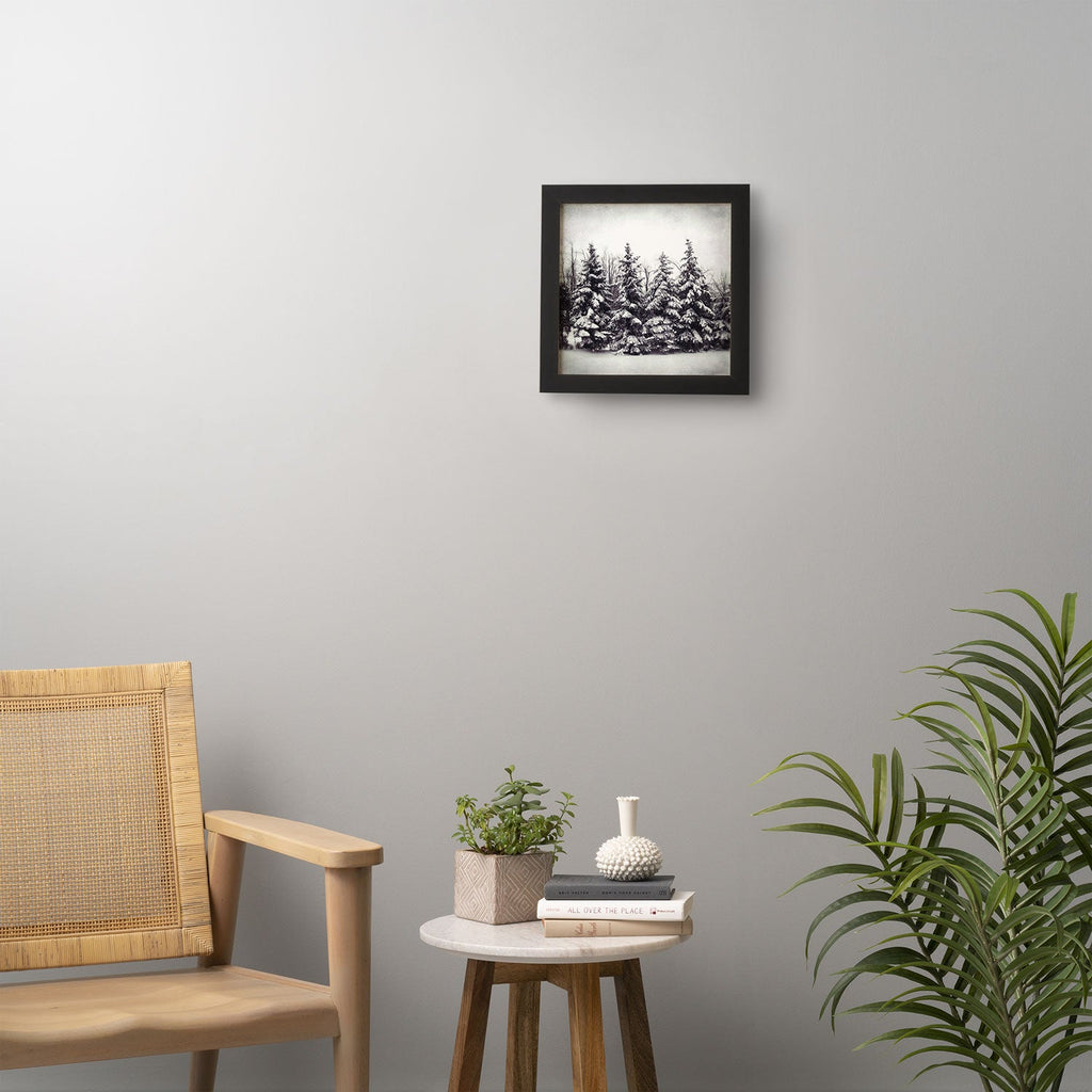 Chelsea Victoria Snow and Pines Framed Wall Art