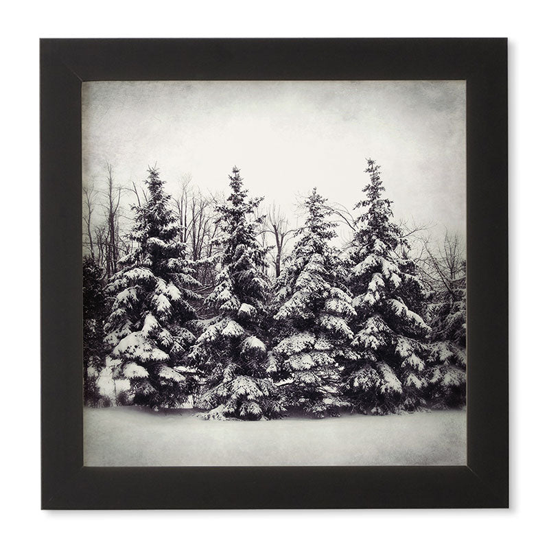 Chelsea Victoria Snow and Pines Framed Wall Art