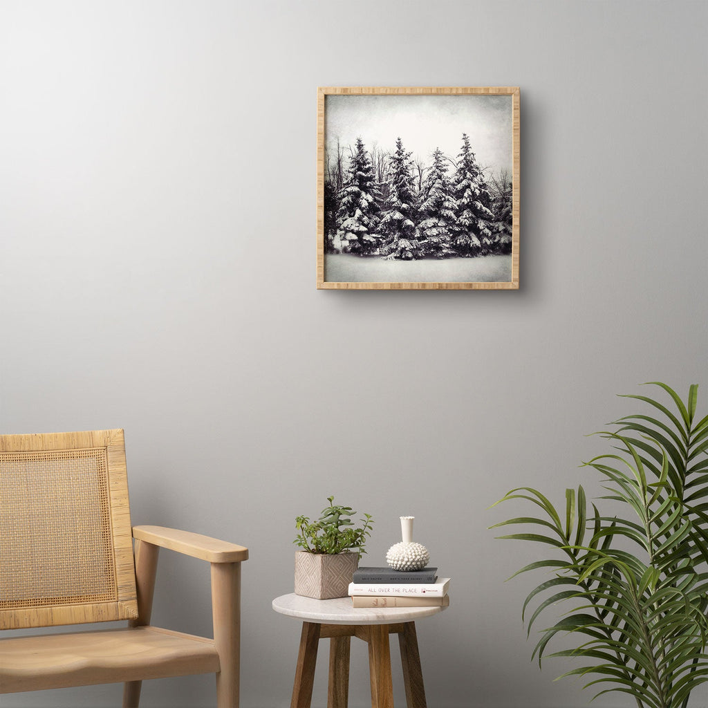 Chelsea Victoria Snow and Pines Framed Wall Art