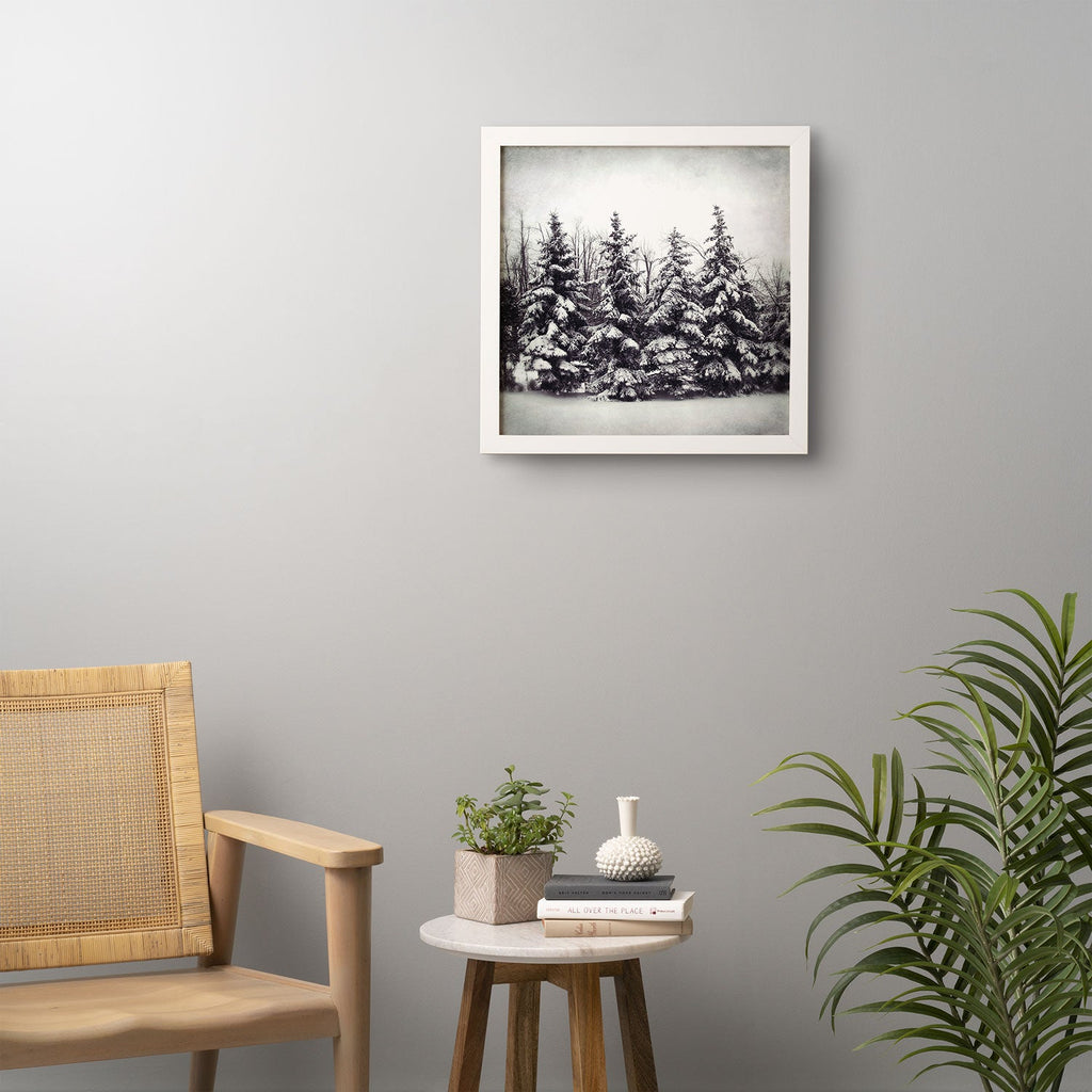 Chelsea Victoria Snow and Pines Framed Wall Art